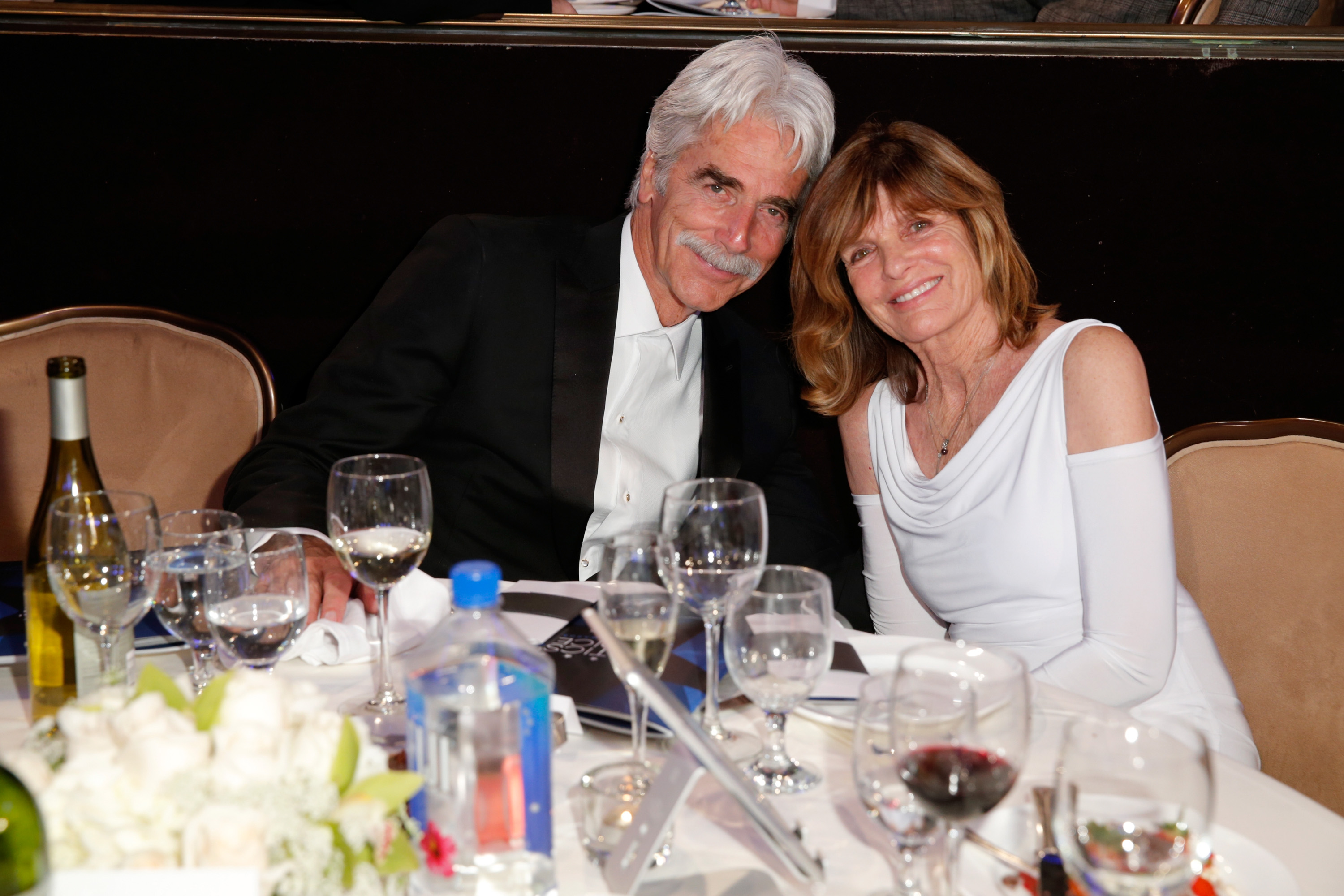 Actors Sam Elliott (L) and Katherine Ross at The Beverly Hilton Hotel on May 31, 2015, in Beverly Hills, California | Source: Getty Images