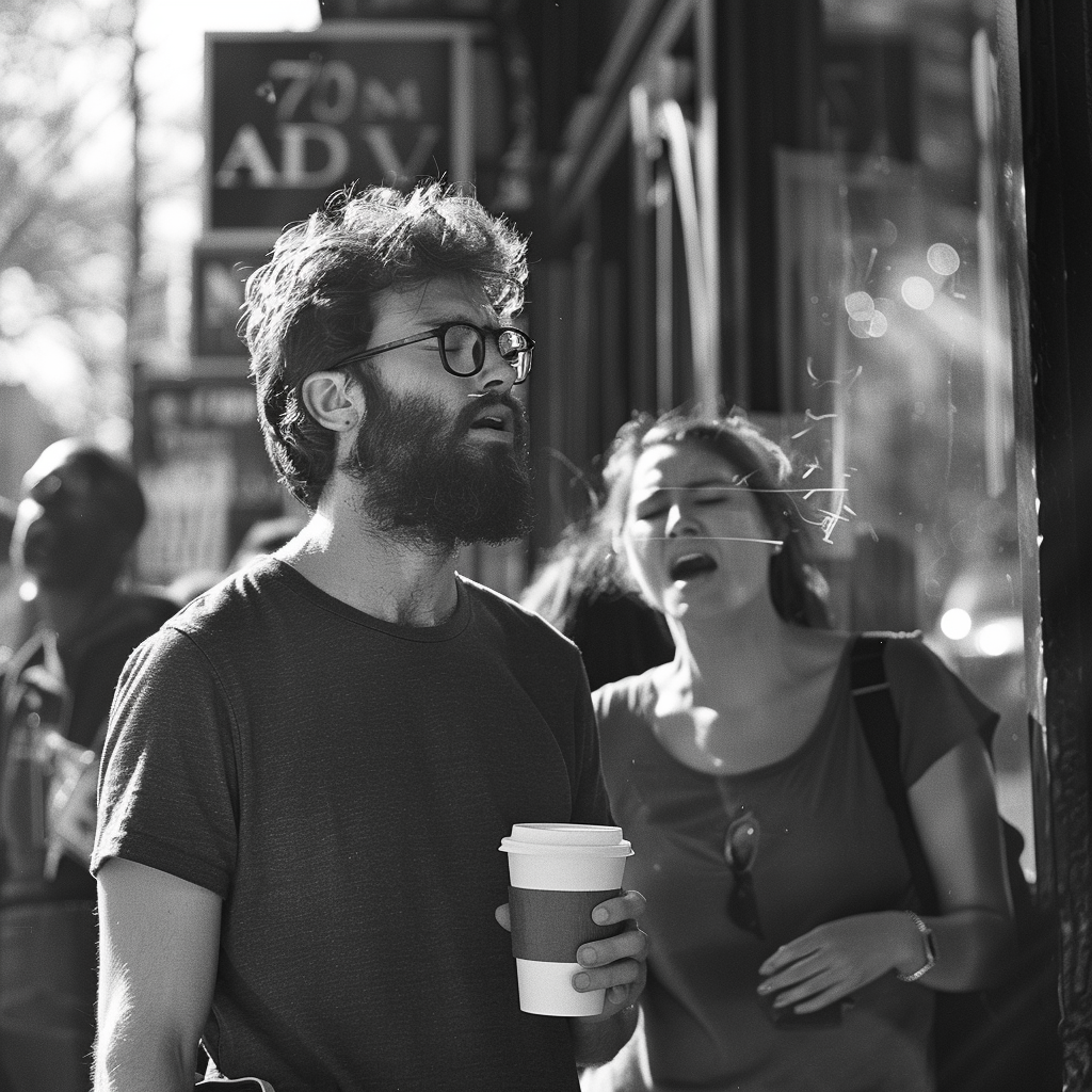 An angry woman shouting at an annoyed man | Source: Midjourney