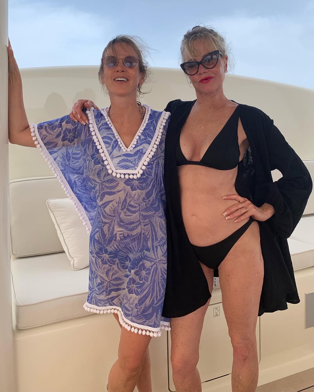 Melanie Griffith with a friend from a post dated July 7, 2019. | Source: Instagram/melaniegriffith