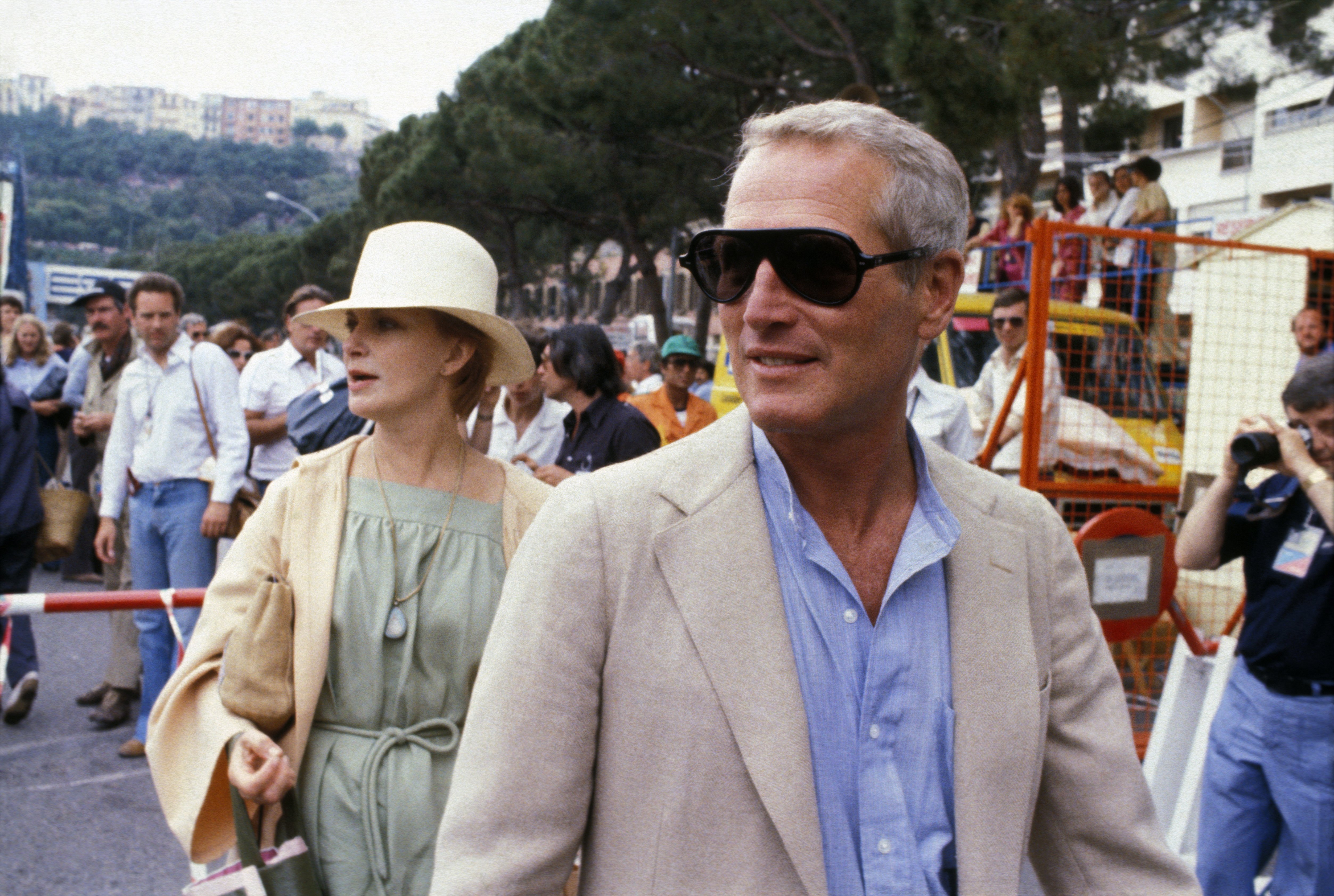Paul Newman and Joanne Woodward attend the Formula One Grand Prix on May 27, 1979, in Monaco. | Source: Getty Images