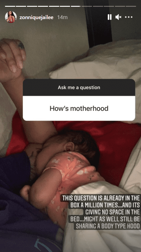 Zonnique Pullins shares a picture of her daughter during an Instagram Q&A session | Photo: Instagram/zonniquejailee