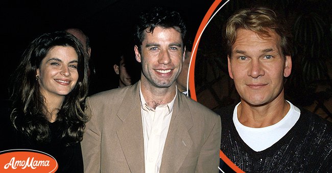 Picture of Kirstie Alley and John Travolta at an event [left] Picture of late actor, Patrick Swayze [right]| Photo: Getty Images