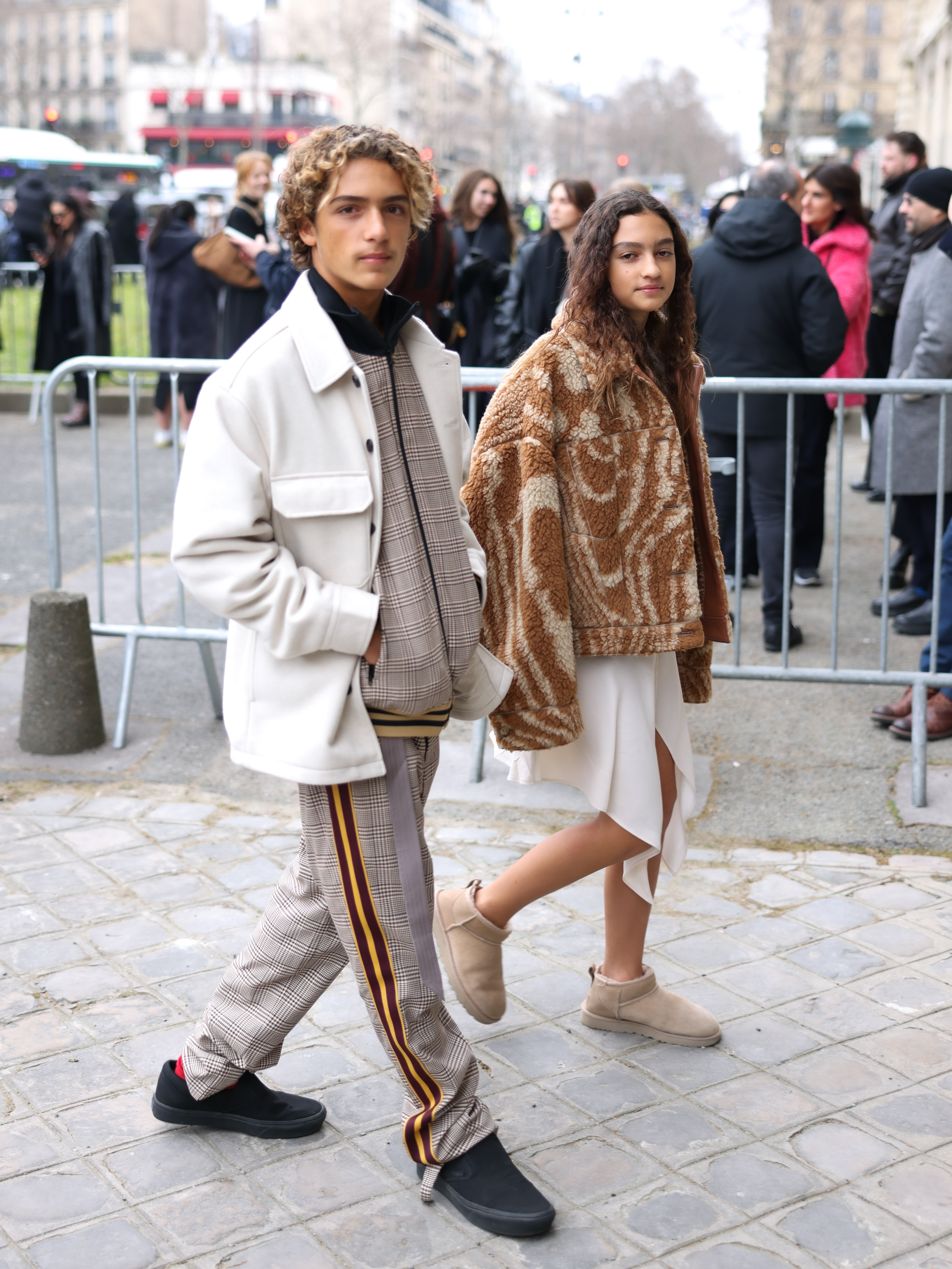 Levi and Vida McConaughey attend the Stella McCartney Womenswear Fall Winter 2023-2024 show during Paris Fashion Week on March 6, 2023. | Source: Getty Images