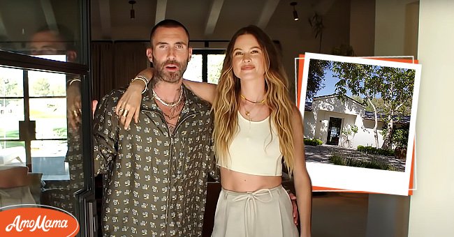A picture of Adam Levine and Behati Prinsloo [left] A view of Adam Levine and Behati Prinsloo's lavish family home [right] | Photo: YouTube/Architectural Digest | Photo: YouTube/Architectural Digest
