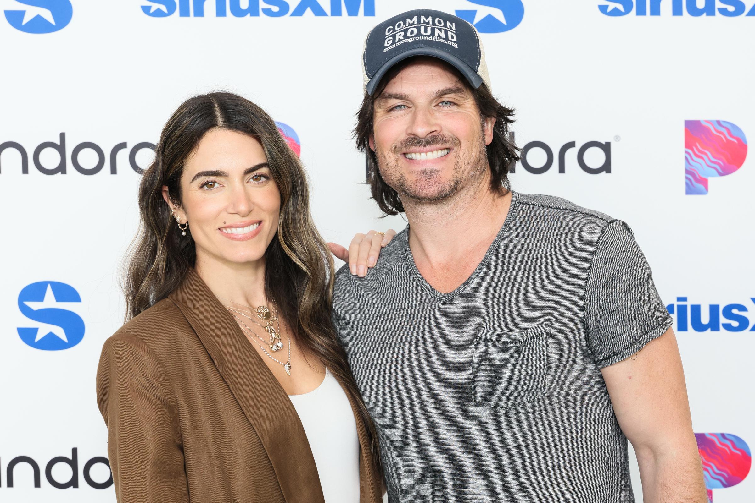 Nikki Reed and Ian Somerhalder visit the SiriusXM Studios on April 24, 2025, in Los Angeles, California. | Source: Getty Images