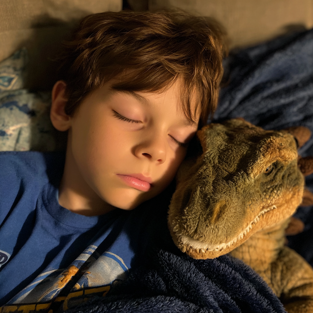 A sleeping little boy | Source: Midjourney