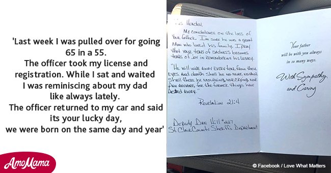 Grieving woman pulled over for speeding. One week later, she gets unexpected mail from police