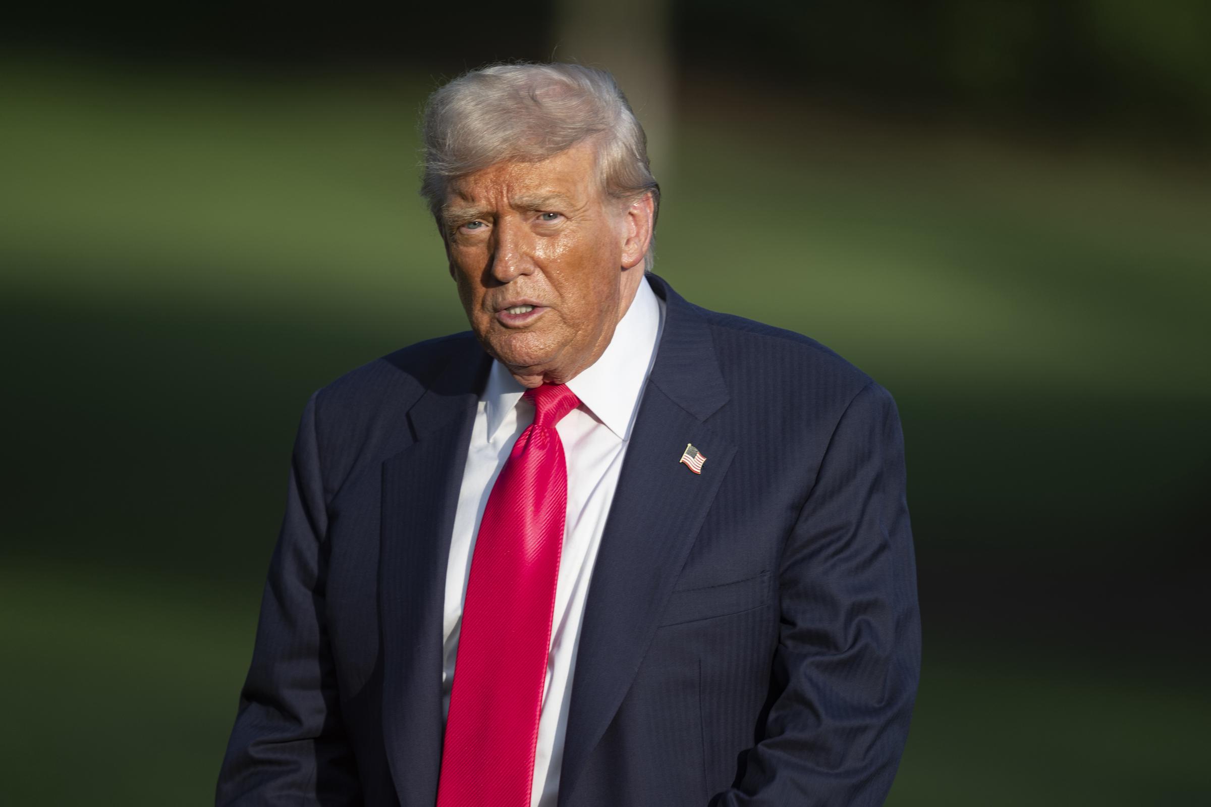 President Donald Trump returns to the White House from Pittsburgh Pennsylvania on July 15, 2025 | Source: Getty Images