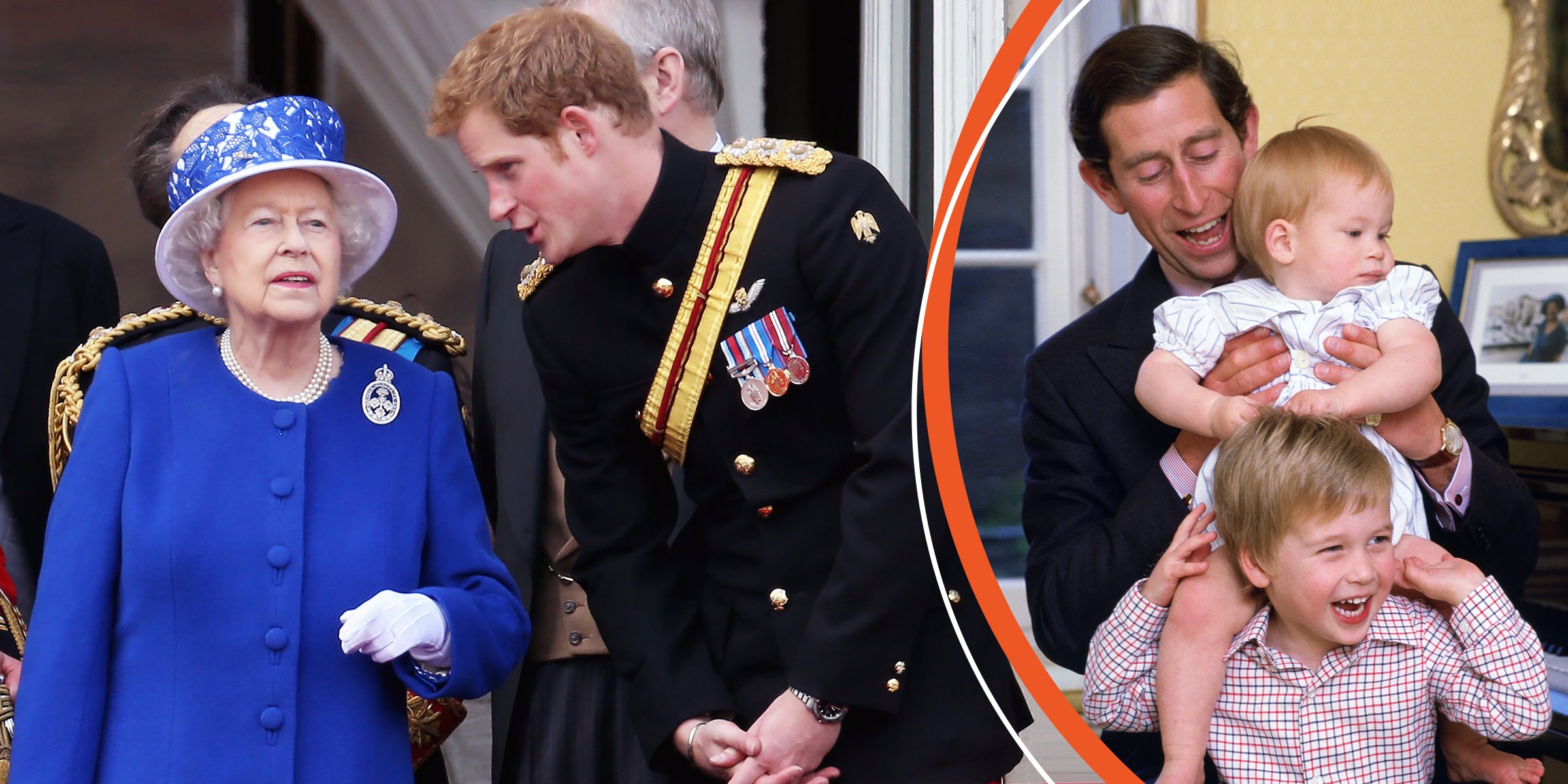 Queen Elizabeth II and Prince Harry | Prince Charles, Prince Harry and Prince William | Source: Getty Images