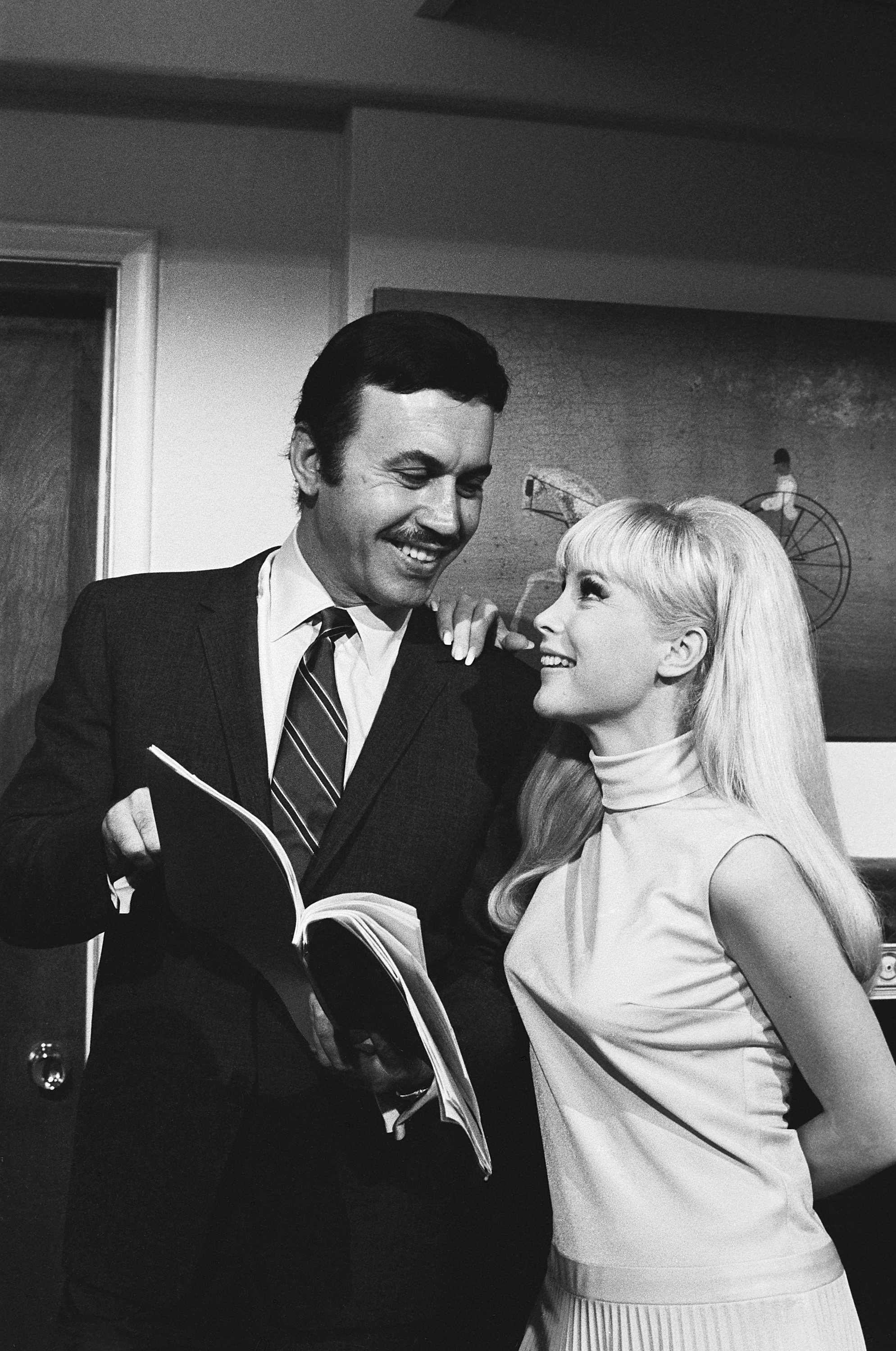 Michael Ansara as Biff Jellico and Barbara Eden as Jeannie in "My Sister the Home Wrecker." | Source: Getty Images