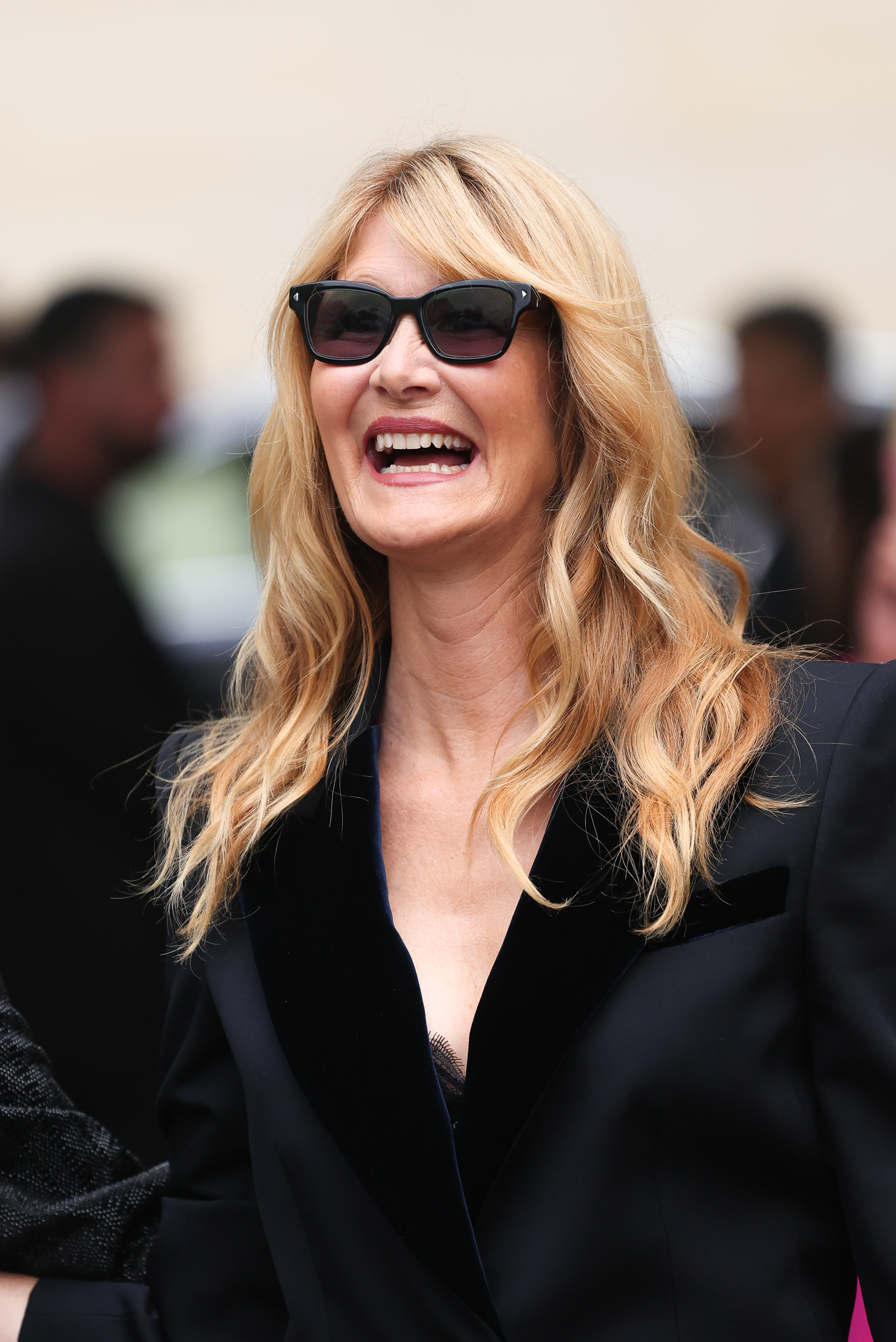 Laura Dern is photographed at the Giorgio Armani Privé Haute Couture Fall/Winter 2023/2024 show as part of Paris Fashion Week on July 4, 2023, in Paris, France | Source: Getty Images