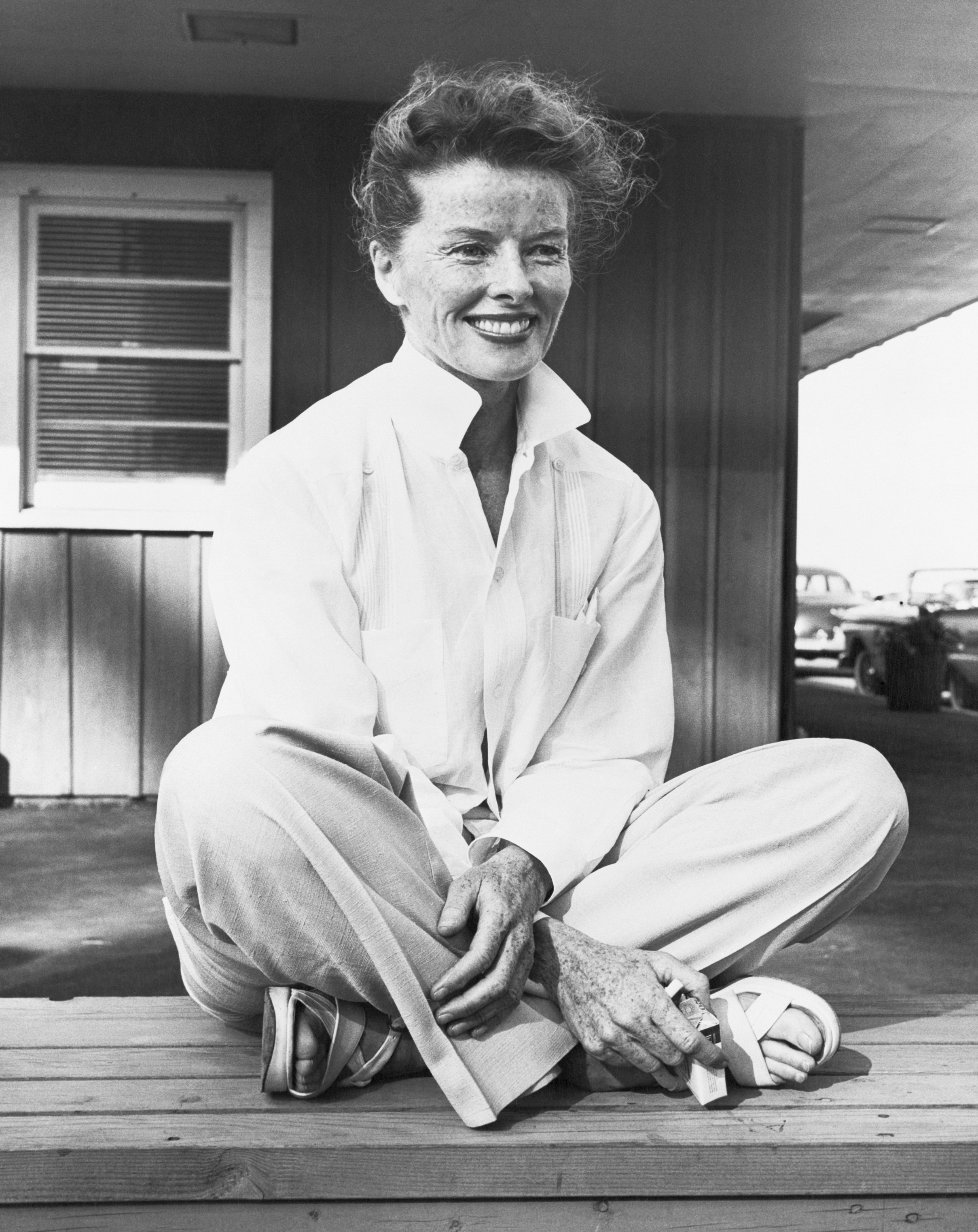 Katharine Hepburn in Stratford, Connecticut, 1957 | Source: Getty Images