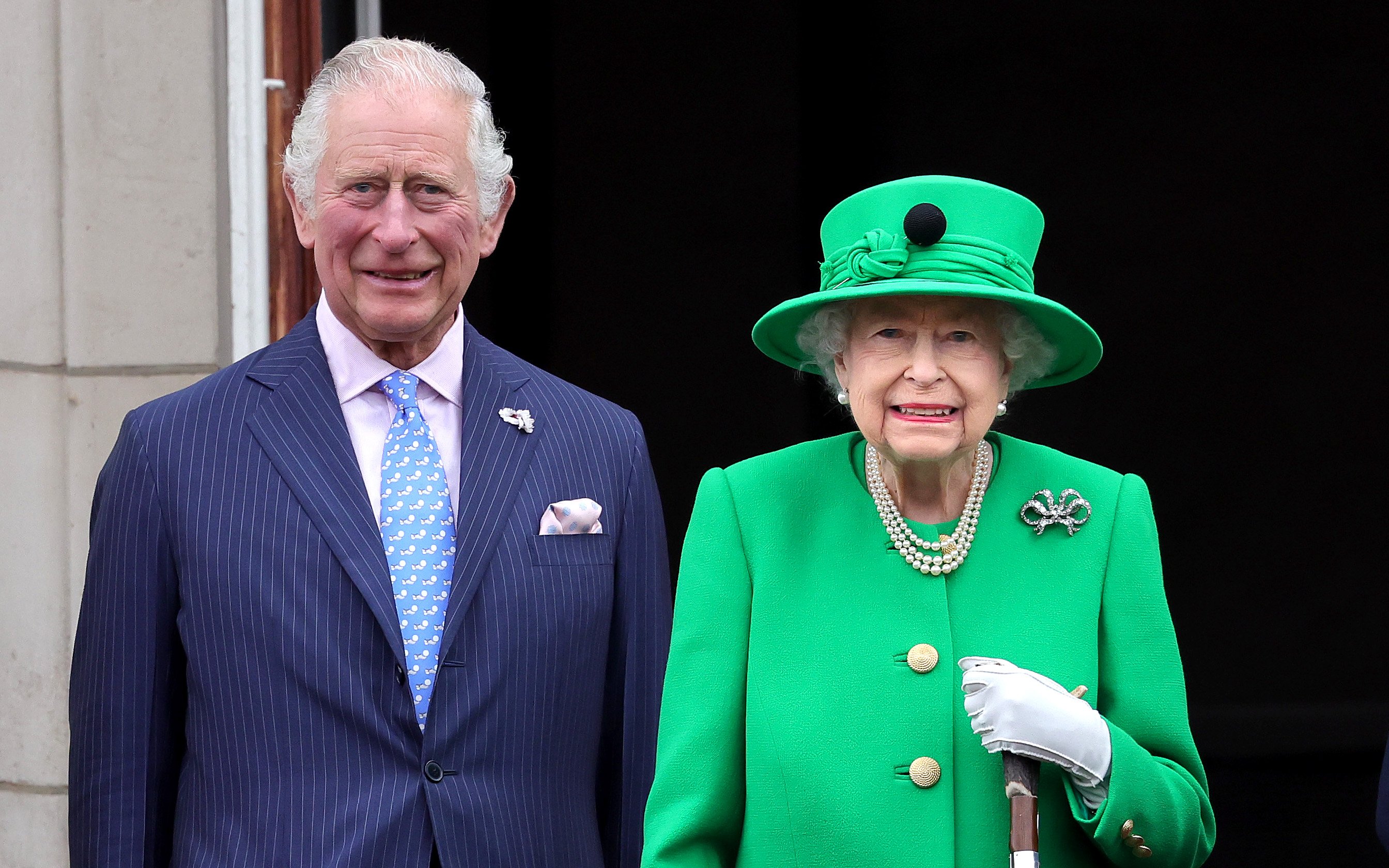 Queen Elizabeth II and Prince Charles, Prince of Wales on the balcony of Buckingham Palace on June 5, 2022 | Source: Getty Images