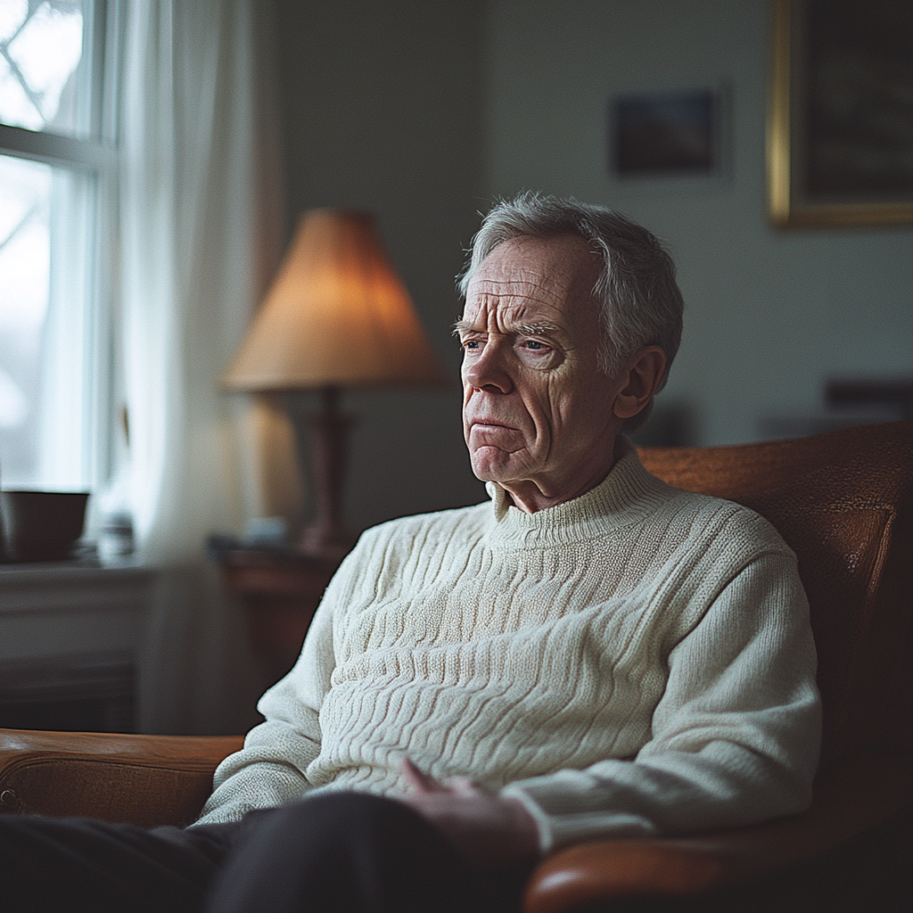 A sad man talking | Source: Midjourney