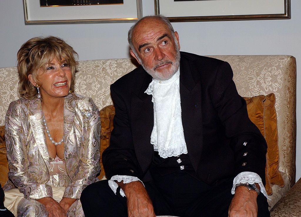 Sean Connery and his wife Micheline Roquebrune at the 75th Annual Academy Awards - Miramax After Party at St. Regis Hotel in Los Angeles on March 23, 2003 | Photo: Getty Images