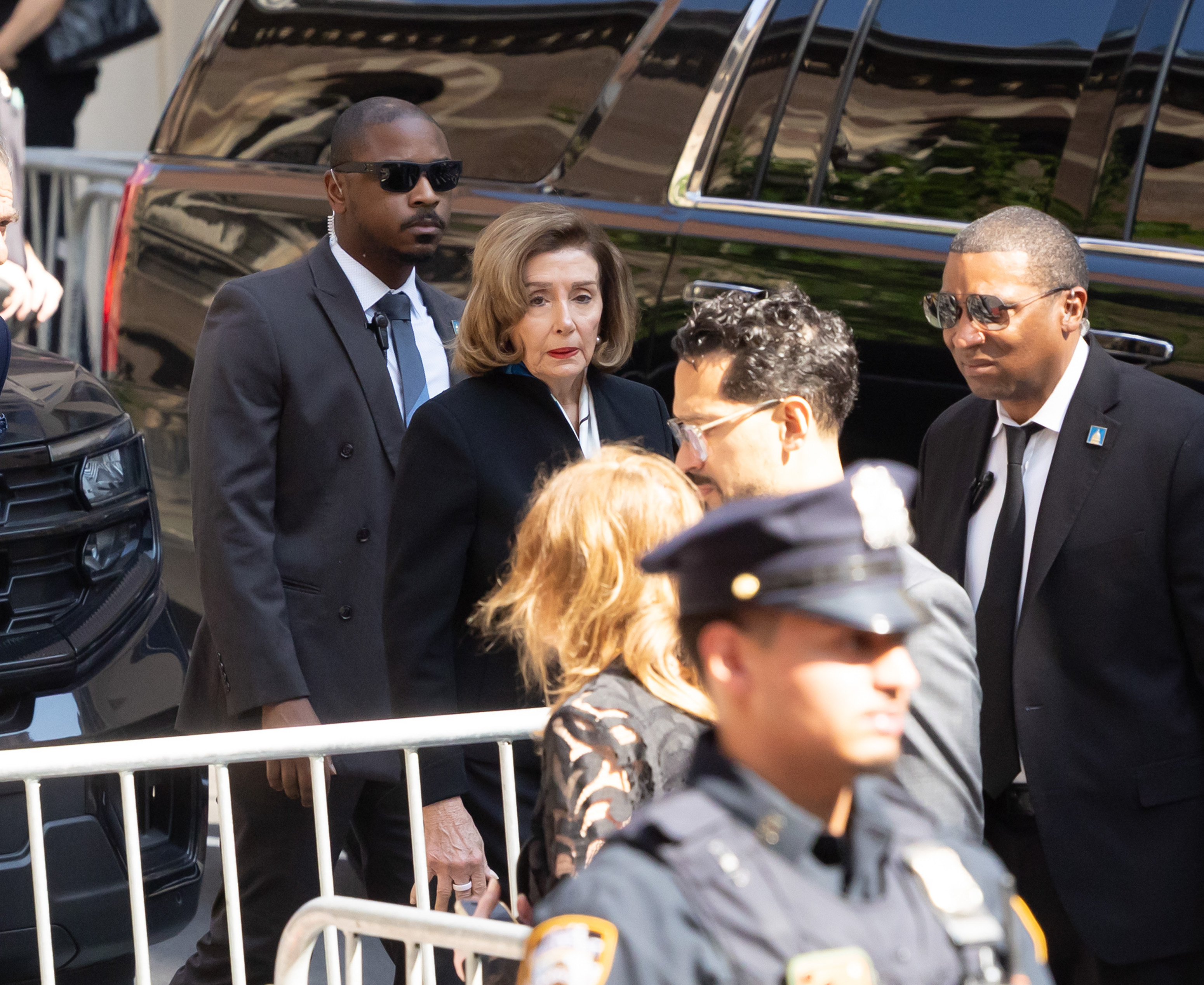 Former House Speaker Nancy Pelosi was among the political and cultural figures who joined music stars in honoring Clive Davis at his funeral. | Source: Getty Images