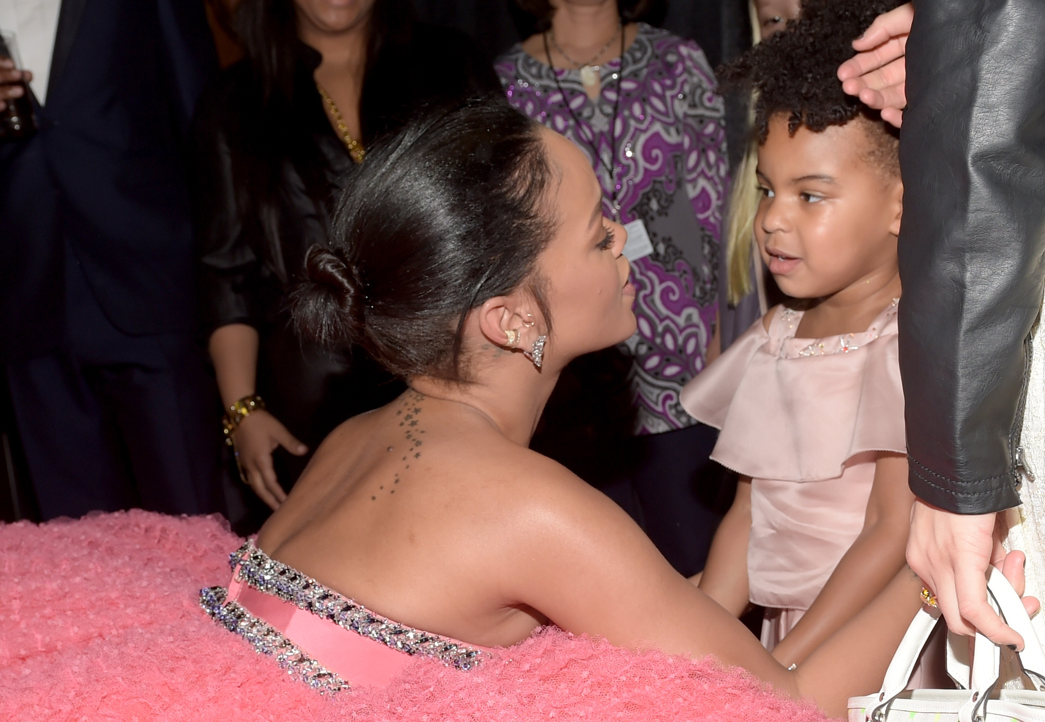 Rihanna and Blue Ivy Carter attend the 57th Annual GRAMMY Awards on February 8, 2015 in Los Angeles, California | Source: Getty Images