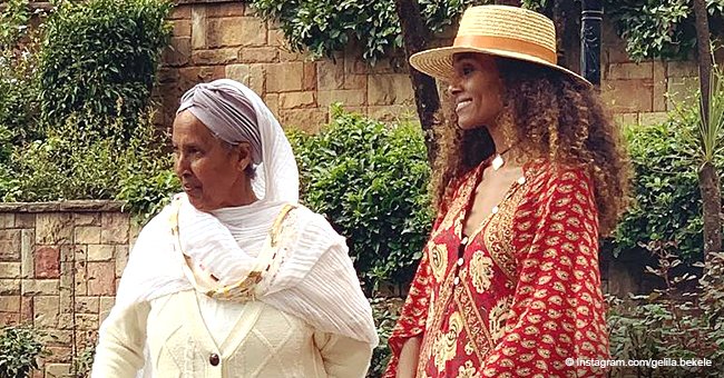 Tyler Perry's longtime partner turned heads in flowy dress in photo with grandma while in Ethiopia