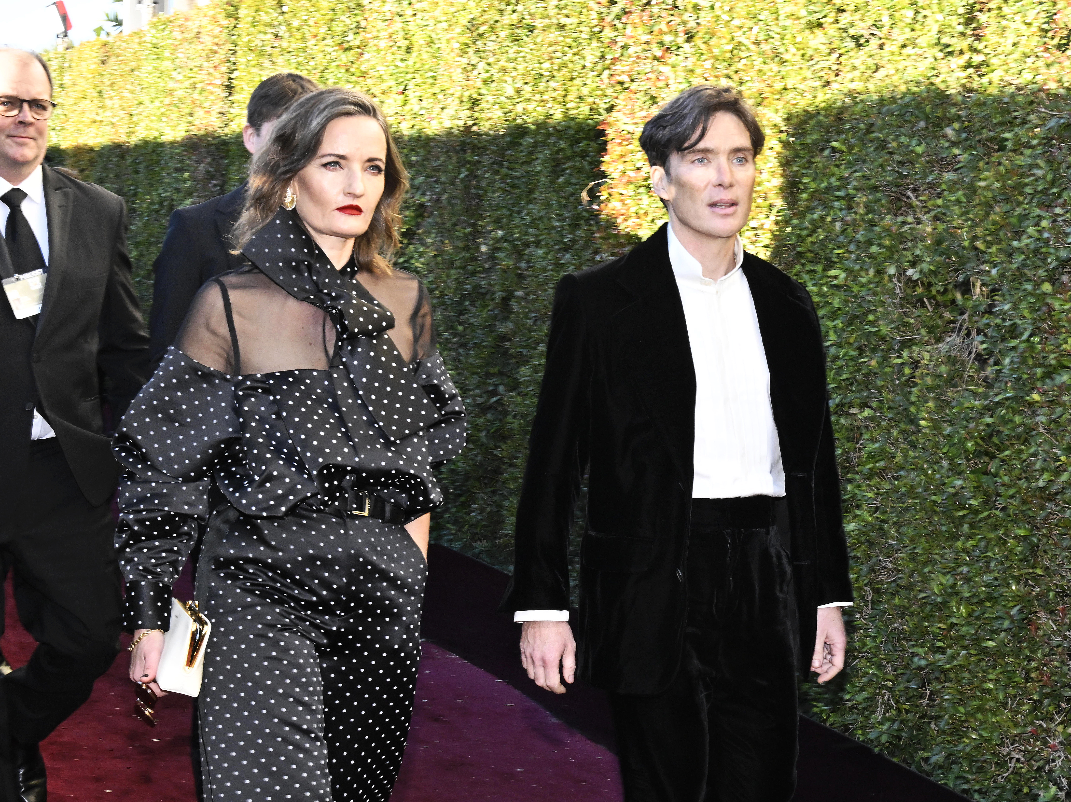 Yvonne McGuinness and Cillian Murphy at the 81st Golden Globe Awards held at the Beverly Hilton Hotel in California,  on January 7, 2024. | Source: Getty Images