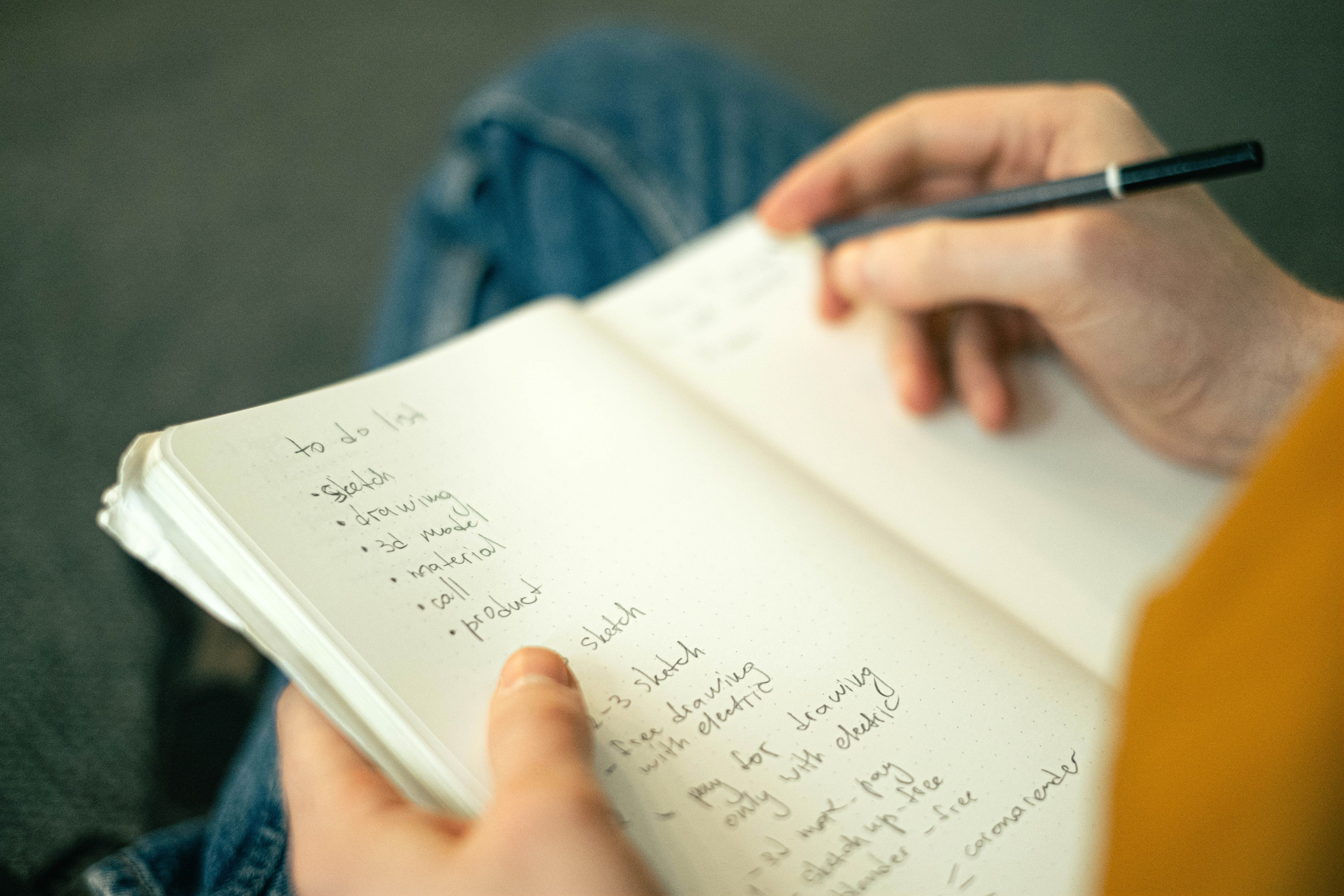 Somone trying to prioritize a list | Source: Pexels