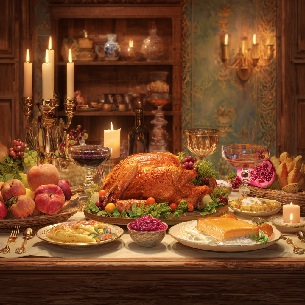 Thanksgiving meal | Source: Midjourney