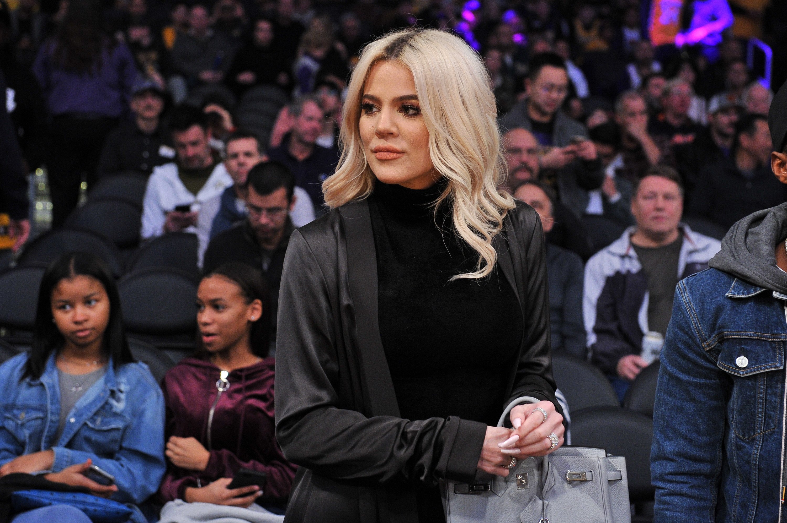 Khloe Kardashian at a basketball game between the Los Angeles Lakers and the Cleveland Cavaliers on January 13, 2019, in California. | Source: Getty Images