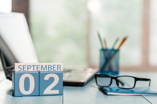 Día 2 del mes de septiembre marcado en el calendario. | Fuente: Shutterstock