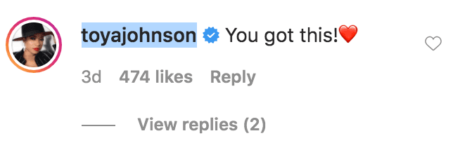 Toya Johnson commented on Angela Simmons’ selfie of her posing with her son Sutton Tennyson in a car | Source: Instagram.com/angelasimmons