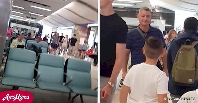 Divorced mom takes kids on vacation when suddenly son sees dad walking toward them