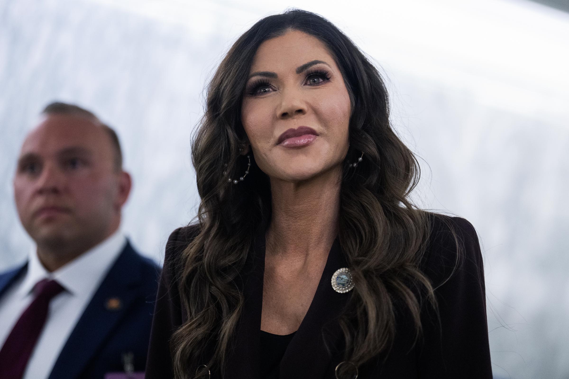 Kristi Noem arrives for the Senate Judiciary Committee hearing titled "Oversight of the Department of Homeland Security," in Dirksen Building on March 3, 2026 | Source: Getty Images