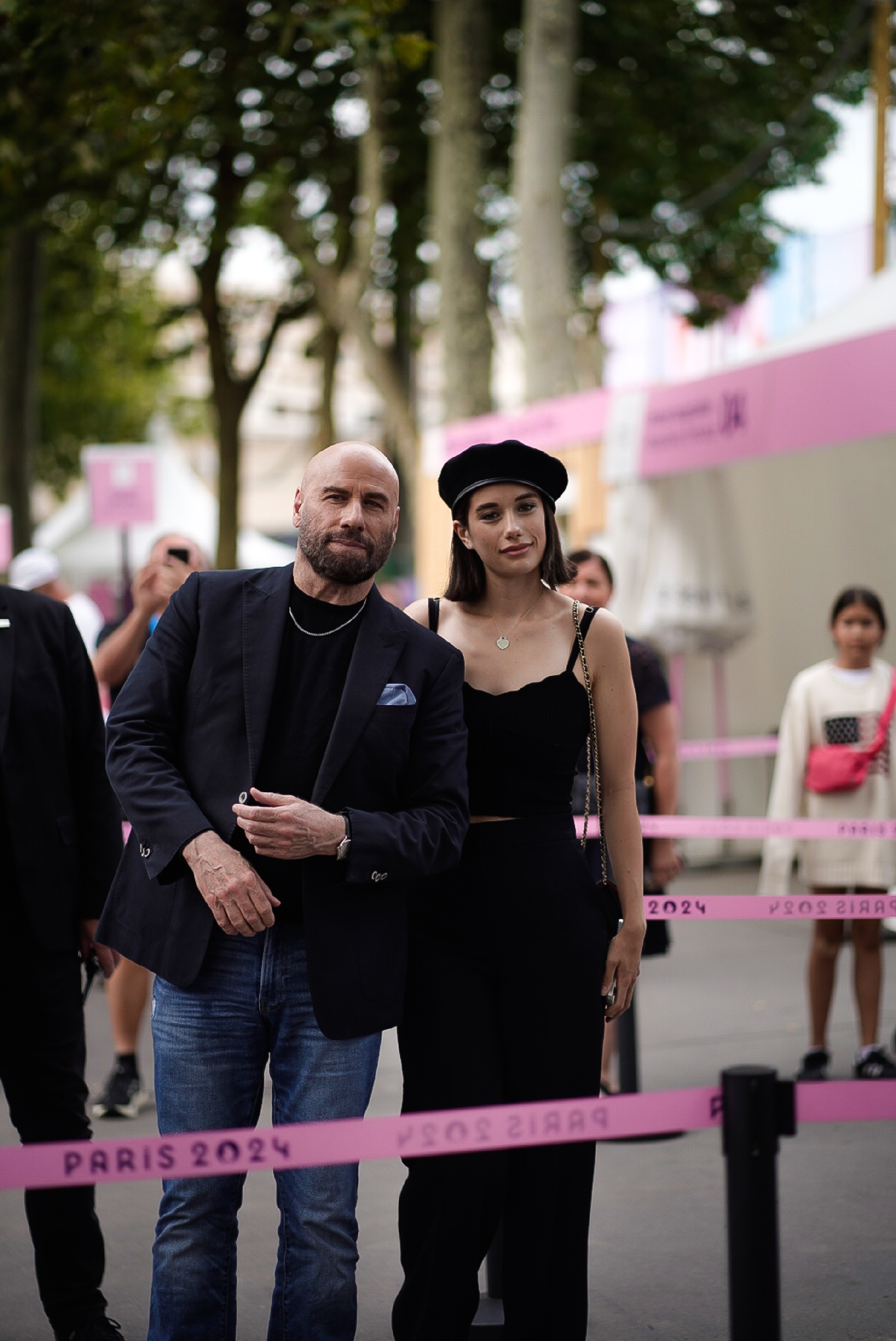 John Travolta and Ella Bleu Travolta are seen arriving at the gymnastics finals of the Olympic Games Paris 2024 on August 3, 2024, in Paris, France. | Source:  Getty Images