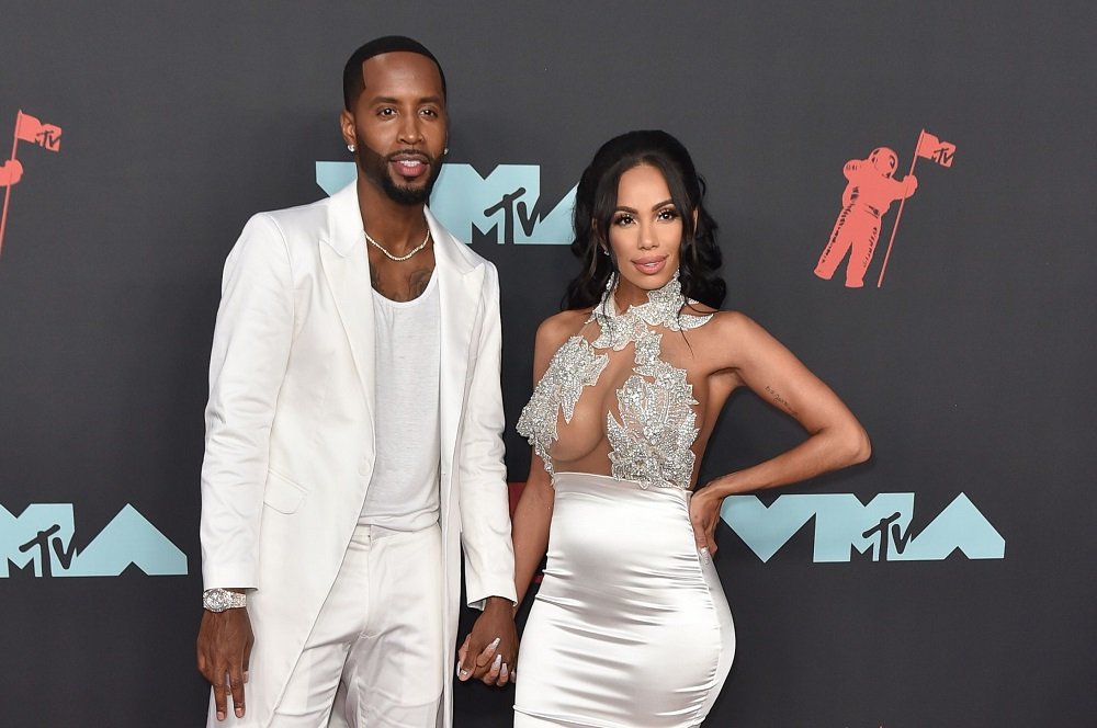 Safaree Samuels and Erica Mena attending the 2019 MTV Video Music Awards red carpet at Prudential Center in Newark, New Jersey in August 2019. | Image: Getty Images.