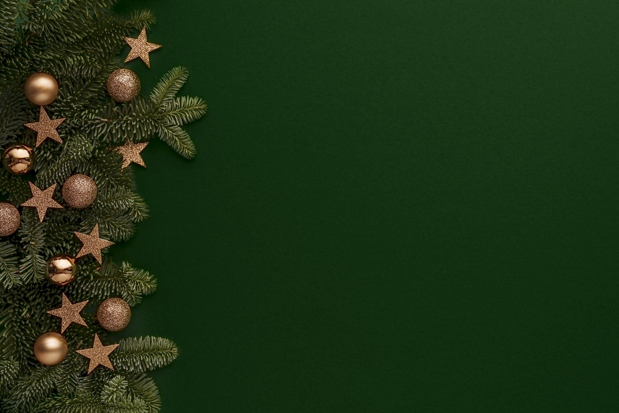 Photo of a fir tree on a Christmas background. | Photo: Getty Images