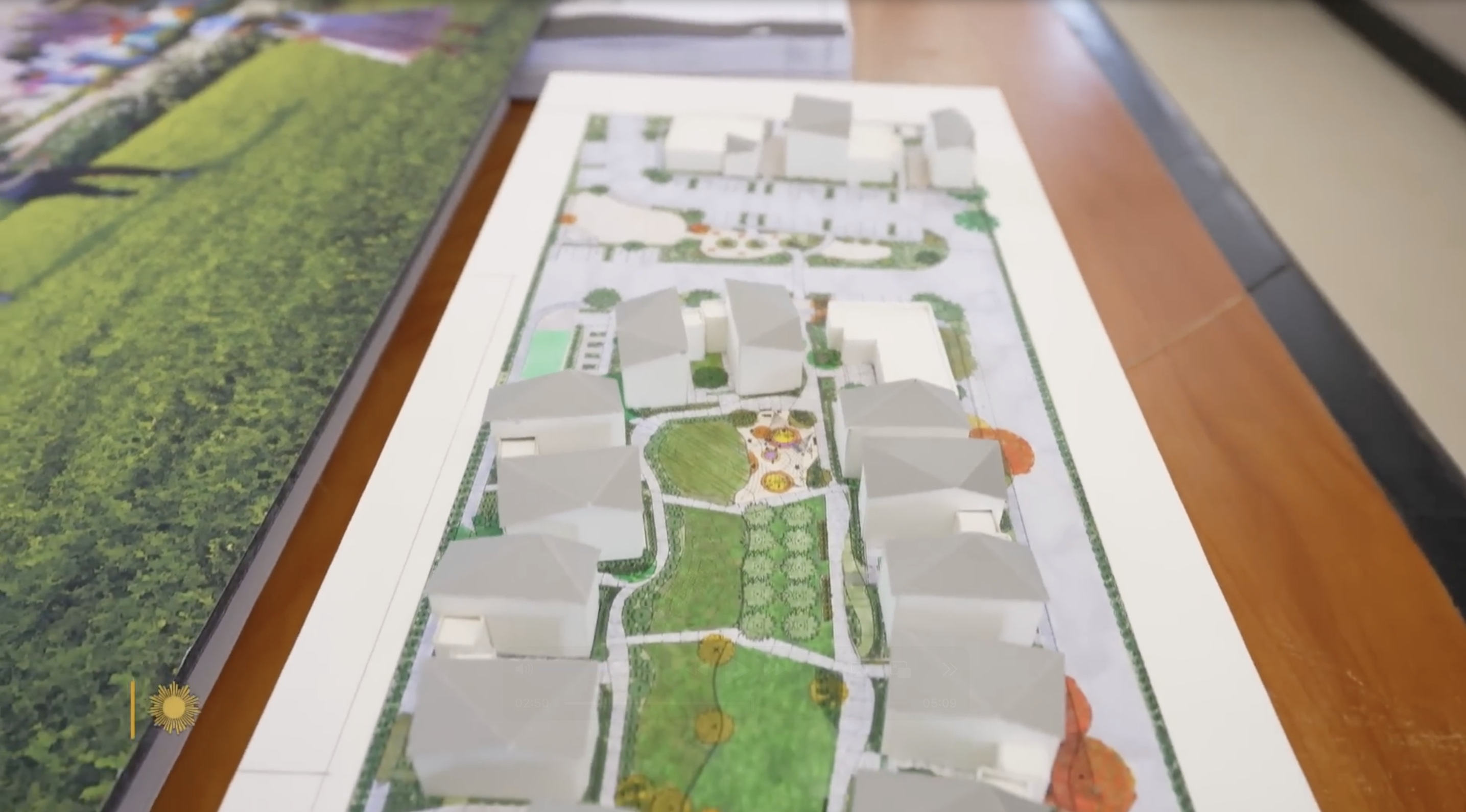 A view of the plans for Christian Bale's Together California charity project from a post dated May 18, 2025. | Source: YouTube/CBS Sunday Morning
