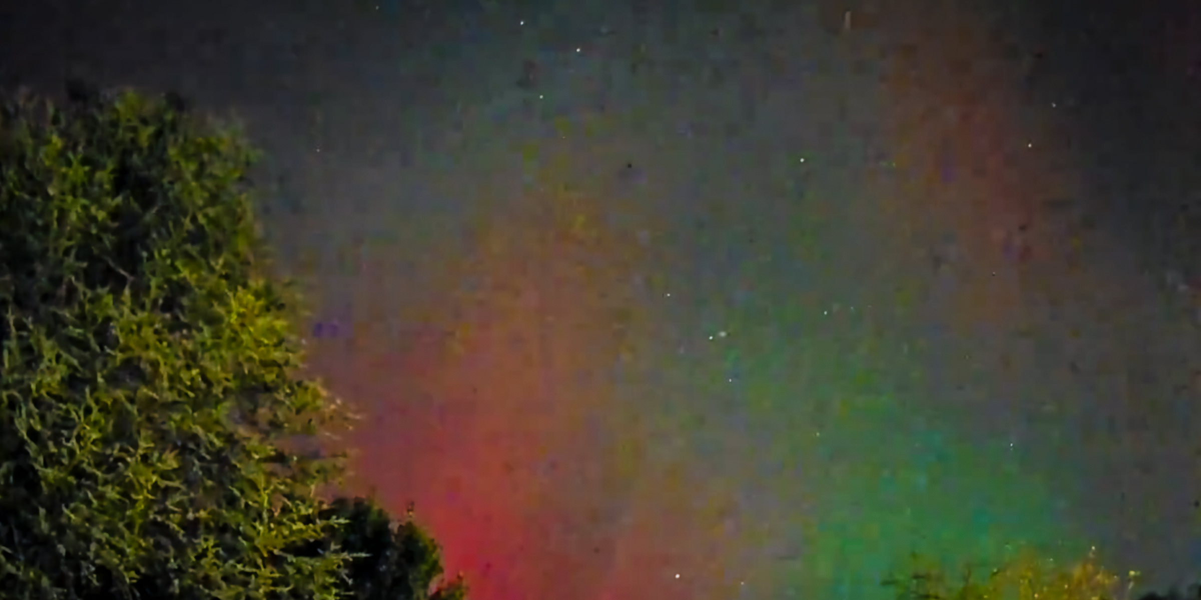 The northern lights in Doyslestown, Pennsylvania, dated October 10, 2024 | Source: X/BucksDrones