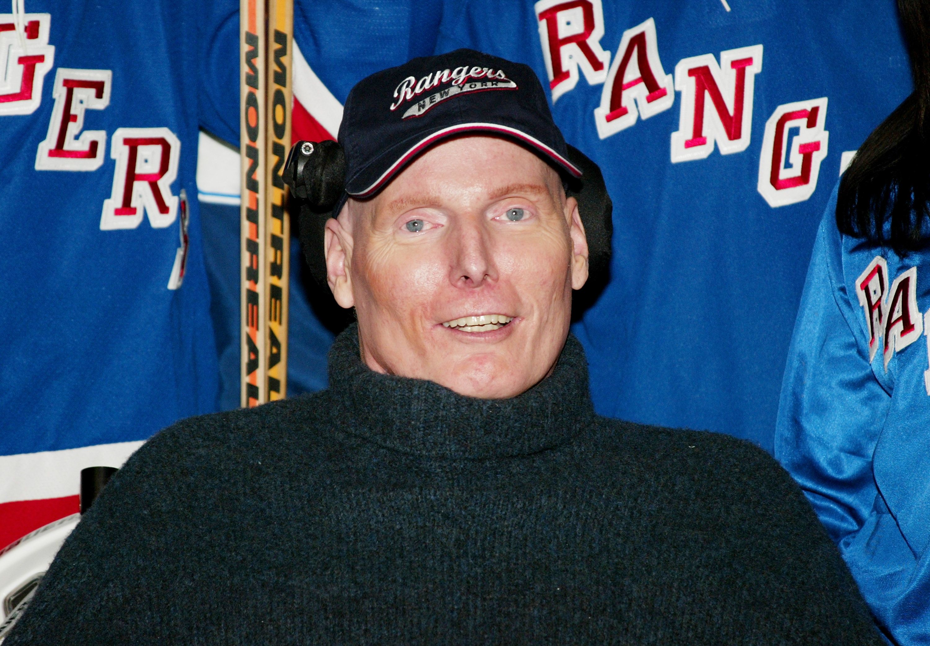Christopher Reeve at the SuperSkate VI charity hockey event at Madison Square Garden, January 25, 2004 in New York City. | Source: Getty Images