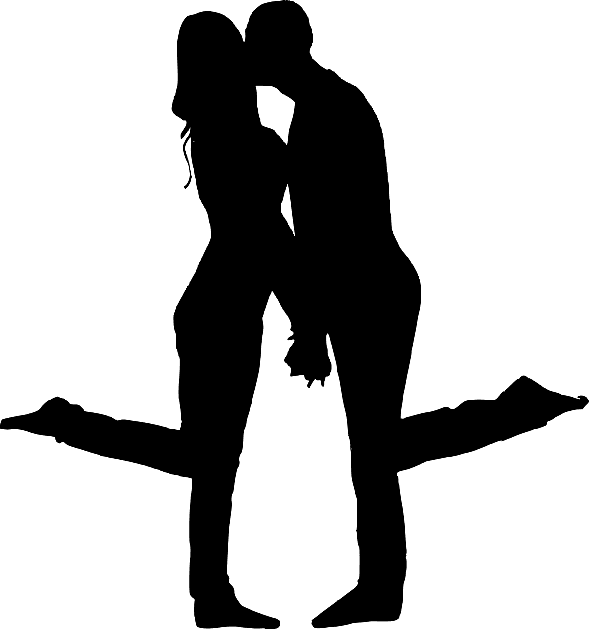 A silhouette of a happy couple | Source: Pixabay