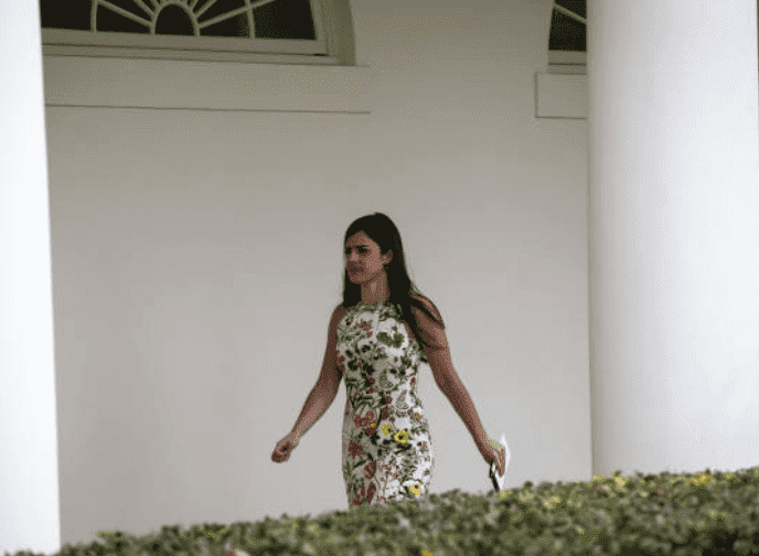 Madeleine Westerhout, director of Oval Office Operations, walks through the White House on March 25, 2019, in Washington | Source: Getty Images