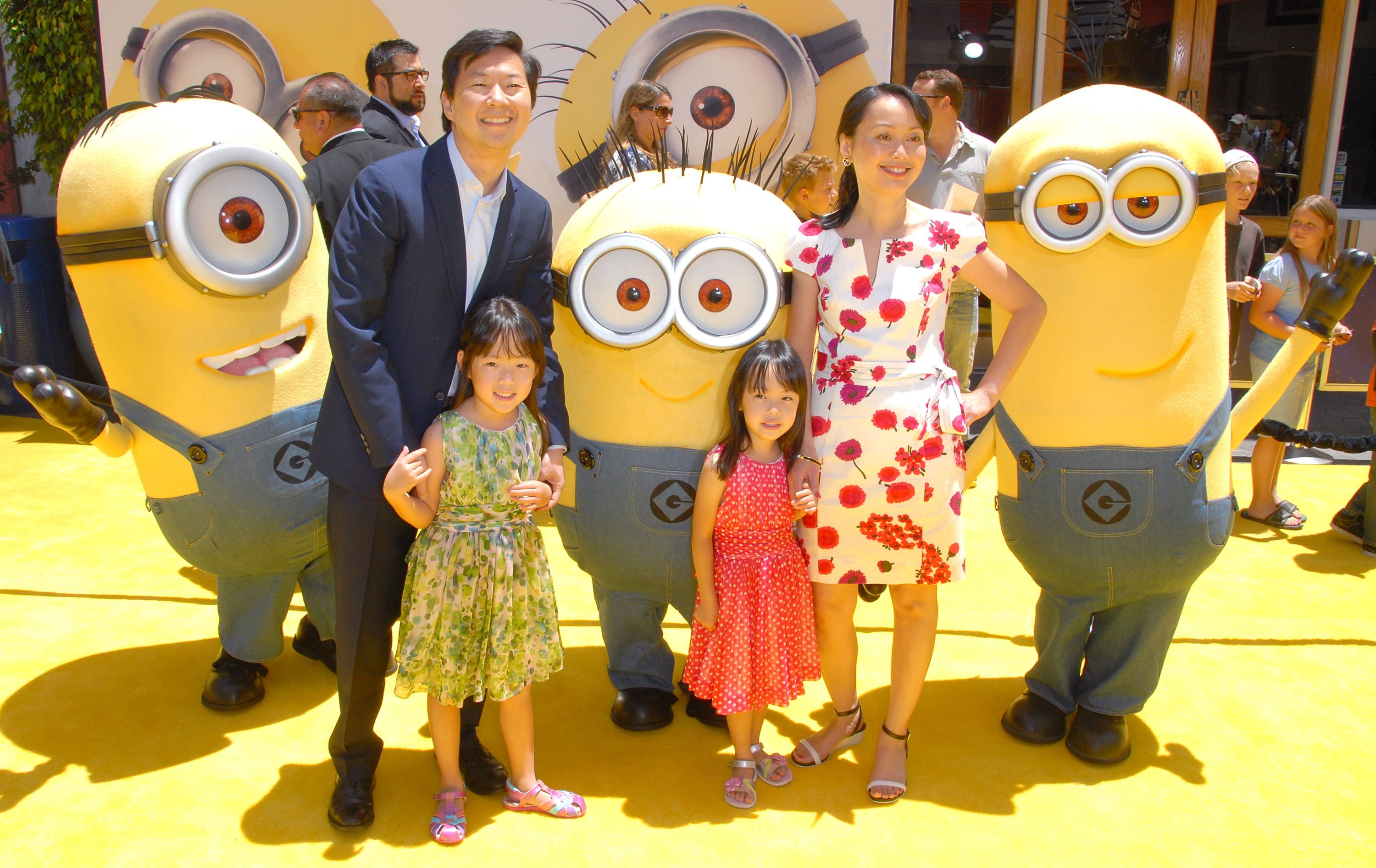 Ken Jeong, Tran Jeong, Zooey Jeong, and Alexa Jeong during the Los Angeles premiere of 'Despicable Me 2" held at Universal CityWalk on June 22, 2013 in Universal City, California. | Source: Getty Images