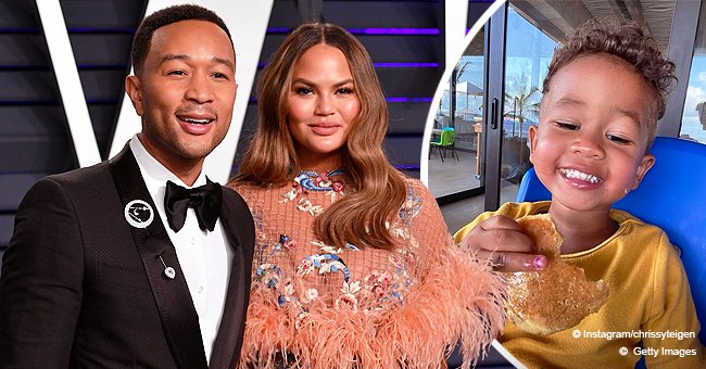 John Legend and Chrissy Teigen's Son Miles Flashes a Huge Smile While ...