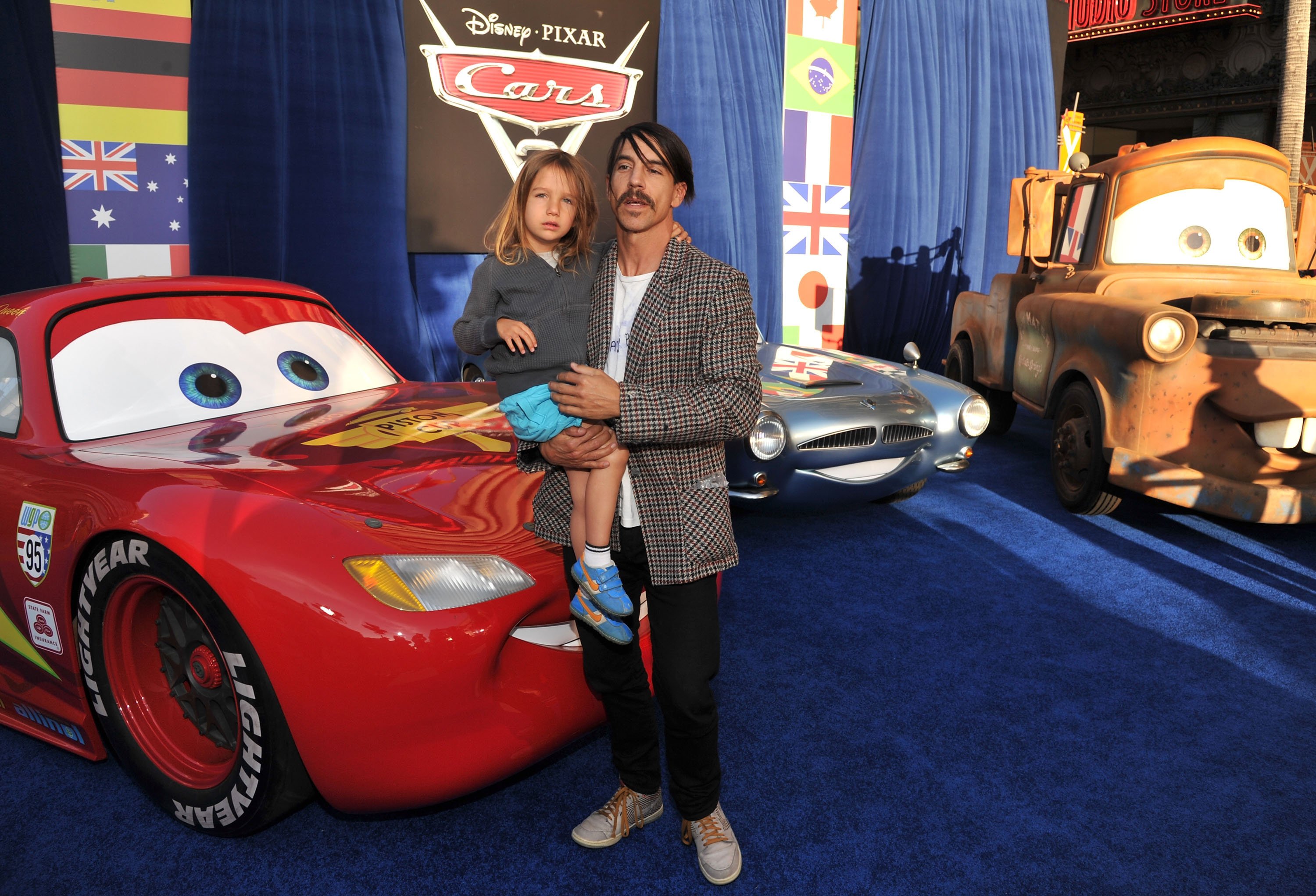 Singer Anthony Kiedis and Everly Bear Kiedis at the "Cars 2" Los Angeles Premiere at the El Capitan Theatre on June 18, 2011 in Hollywood, California. | Source: Getty Images
