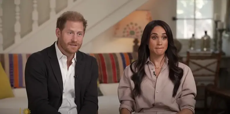 Prince Harry and Meghan Markle during their "Sunday Morning" interview with Jane Pauley on August 4, 2024. | Source: YouTube/CBS Sunday Morning