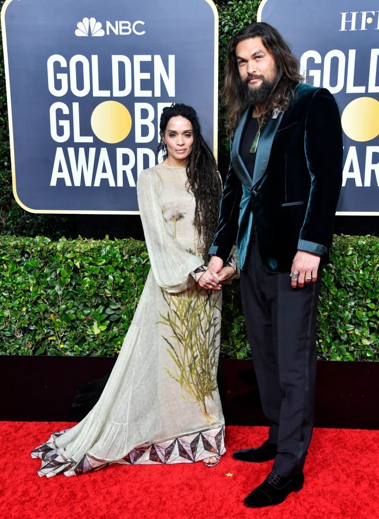 Coordinately dressed couple, Lisa Bonet and Jason Momoa at the 77th Annual Golden Globe Awards on January 5, 2020. | Photo: Getty Images