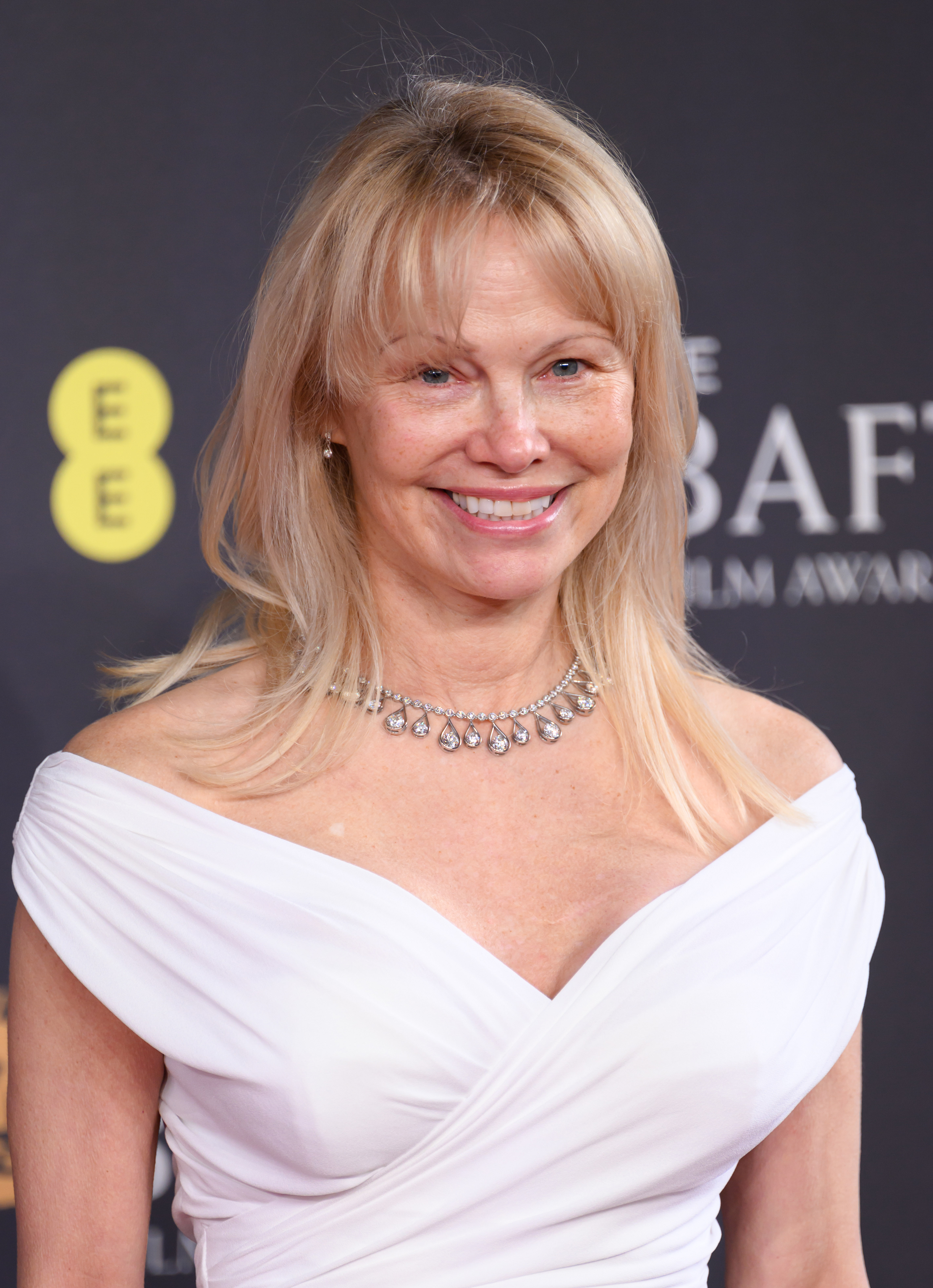 Pamela Anderson attends the EE BAFTA Film Awards at The Royal Festival Hall on February 16, 2025 in London, England | Source: Getty Images