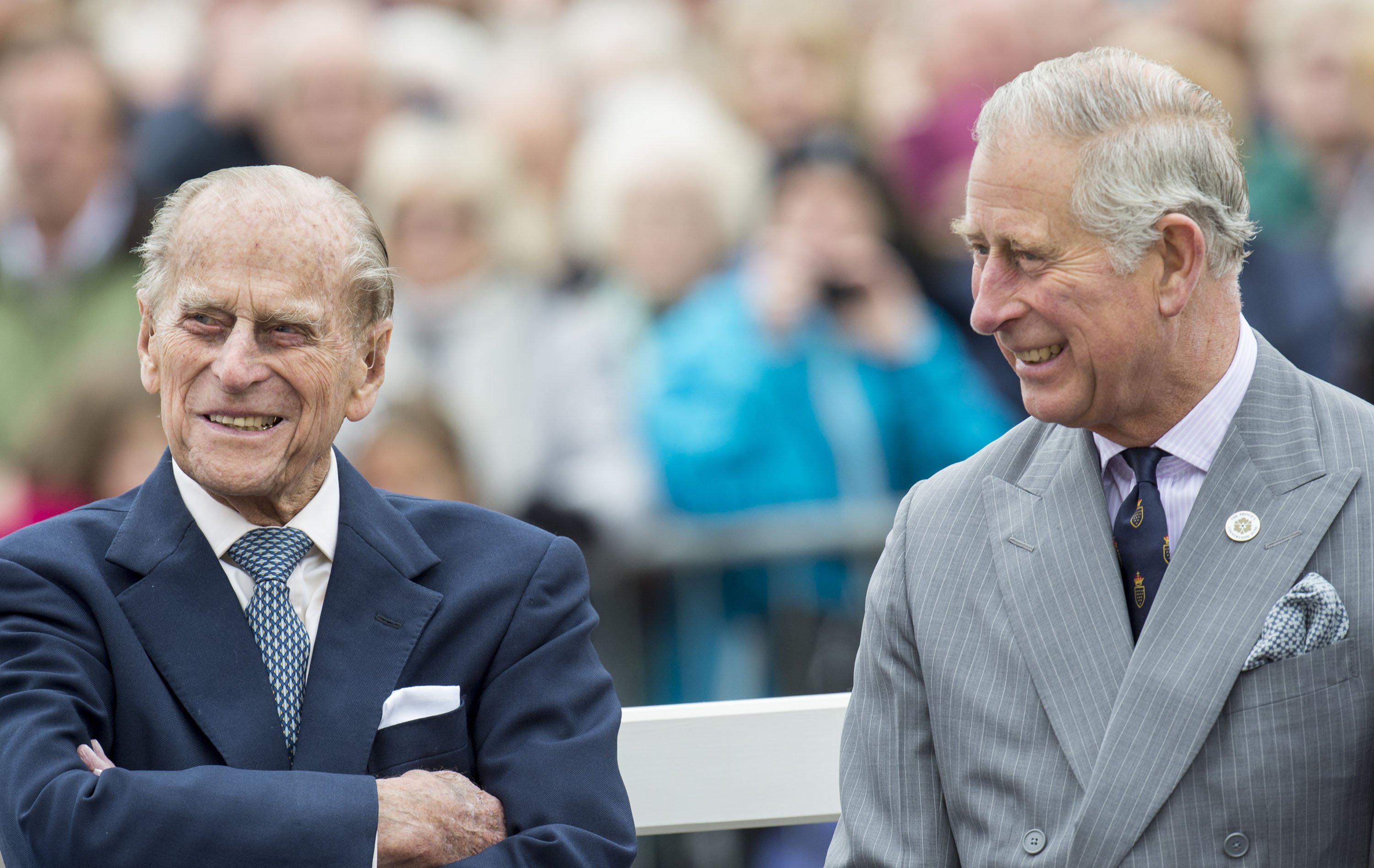 Prince Philip and Prince Charles attend the unveiling of a statue of Queen Elizabeth The Queen Mother during a visit to Poundbury on October 27, 2016 in Poundbury, Dorset | Photo: Getty Images