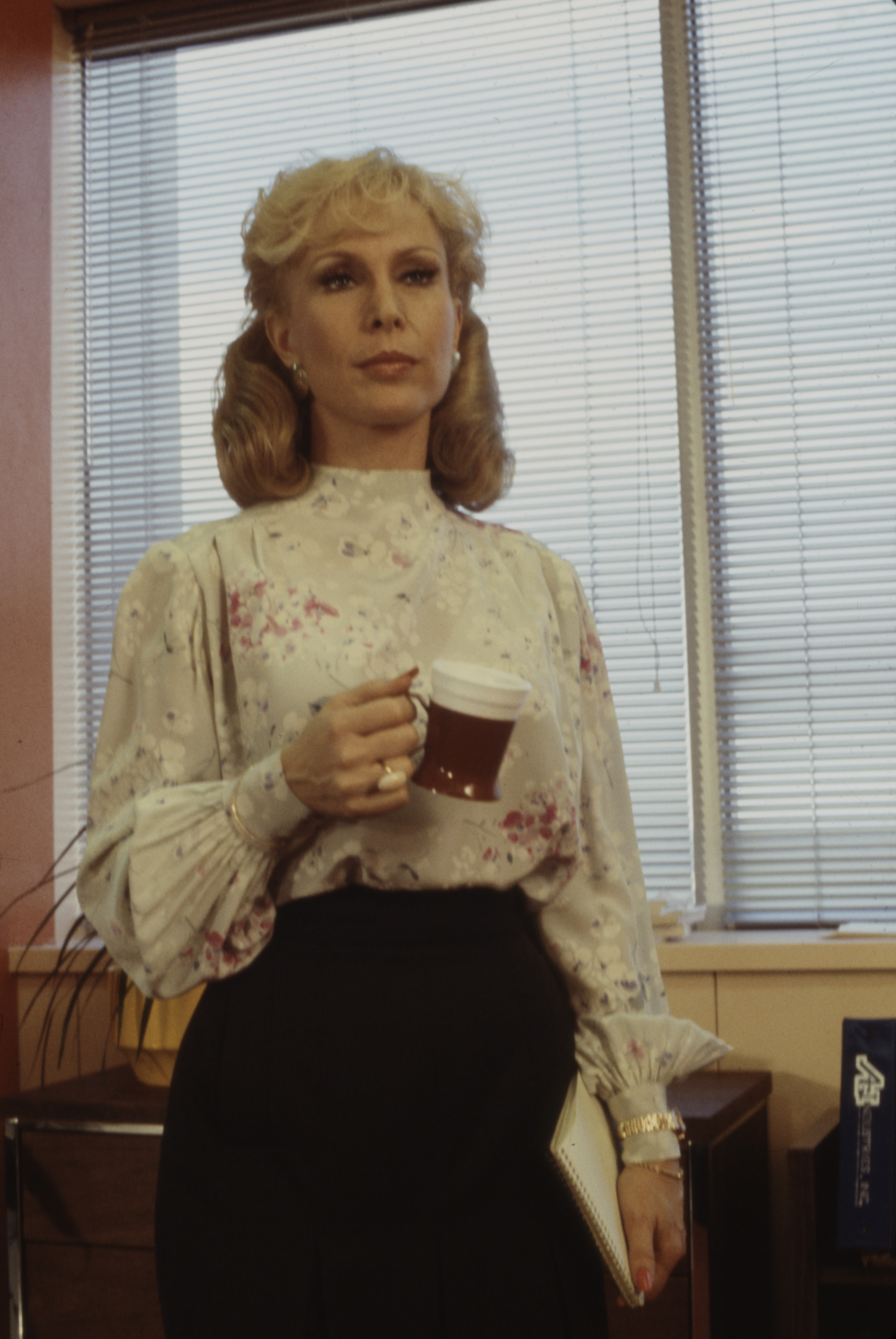 Barbara Eden looks serious in one scene in the ABC TV movie "The Girls in the Office" in 1979. | Source: Getty Images