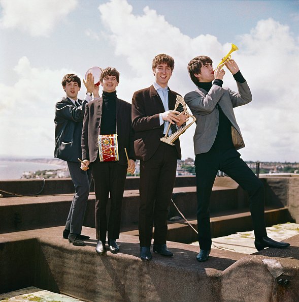 George Harrison, John Lennon, Ringo Starr, and Paul McCartney pose for a portrait in circa 1964 in England. | Photo: Getty Images