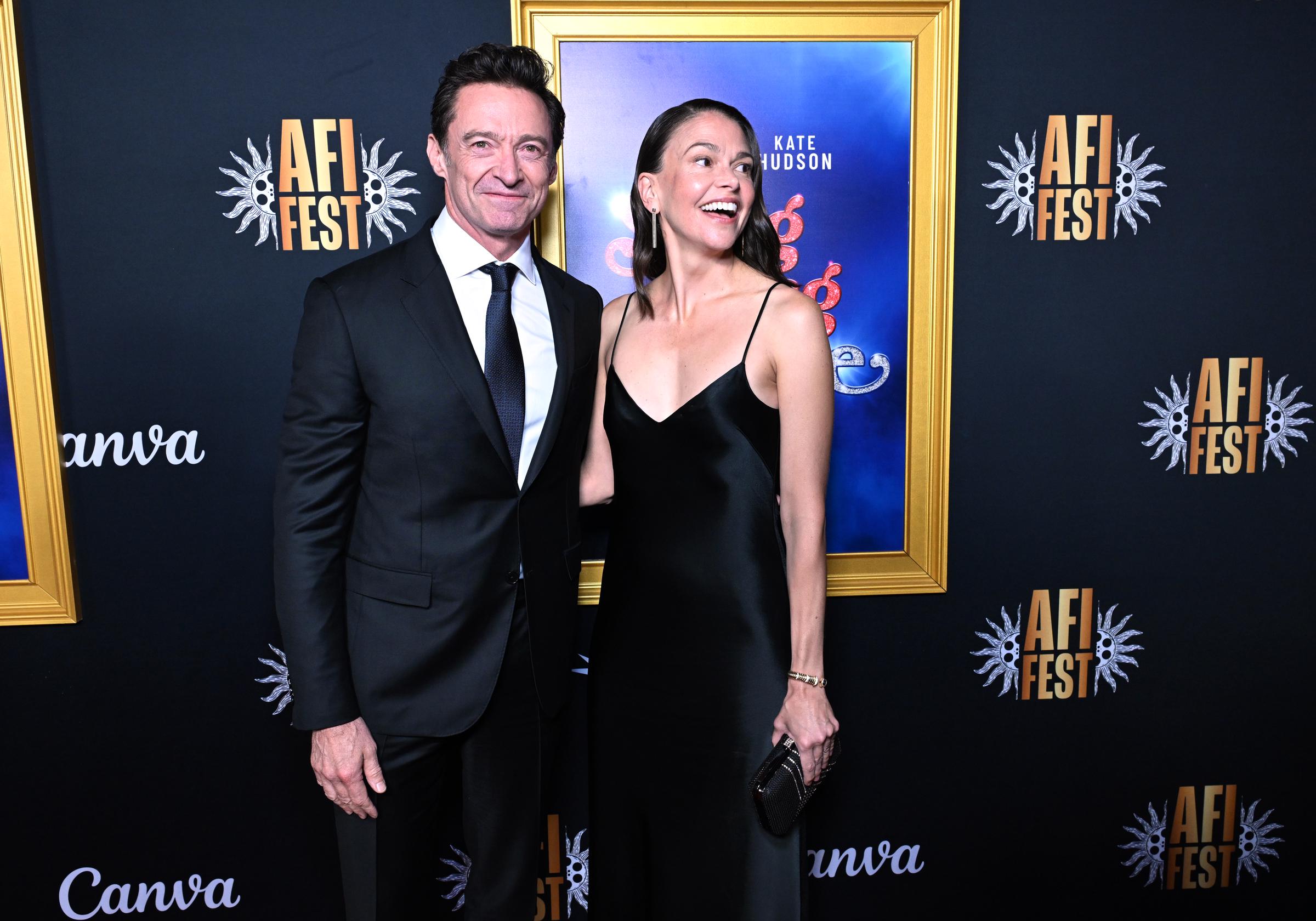 Hugh Jackman and Sutton Foster. | Source: Getty Images