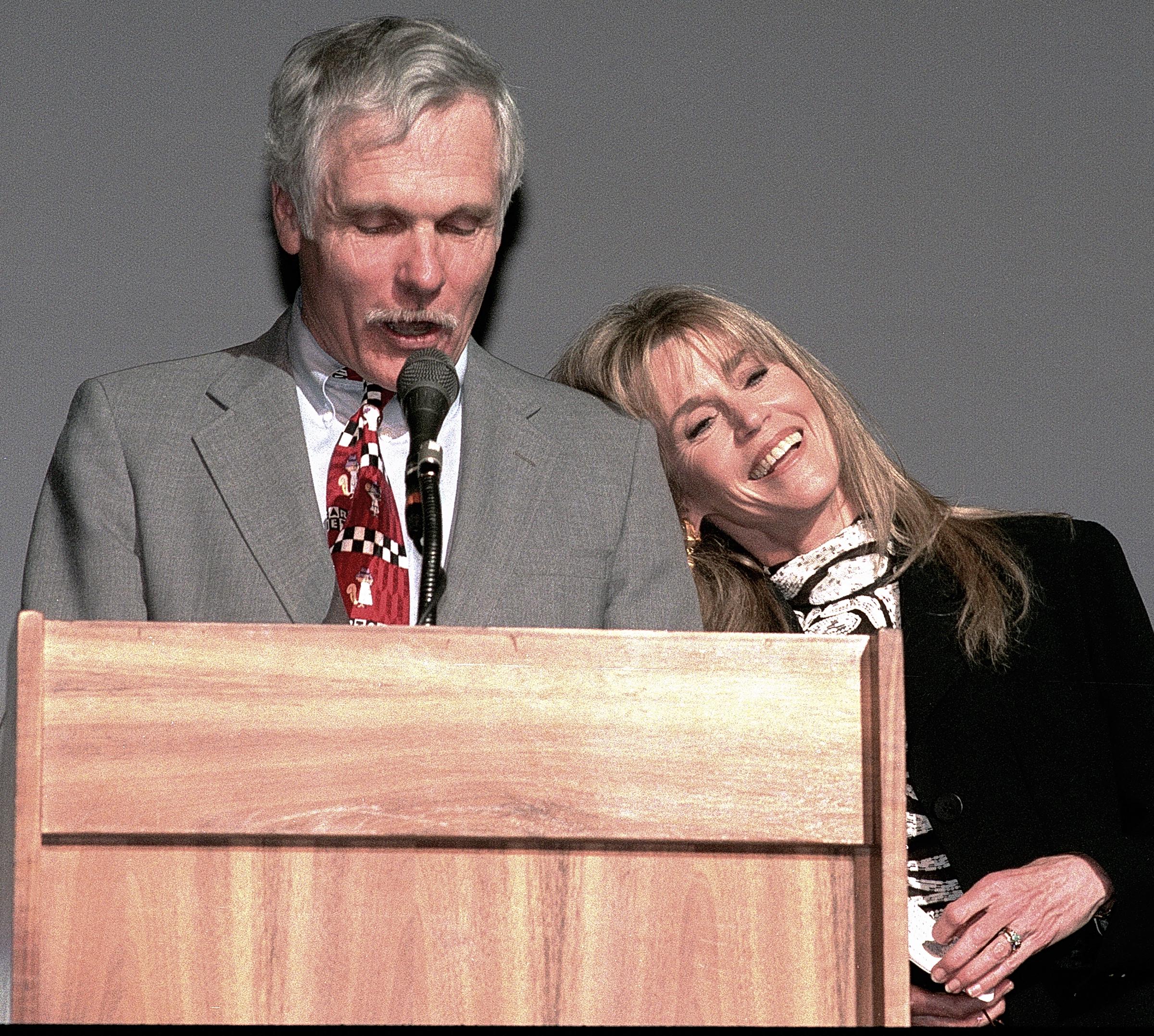 Ted Turner and Jane Fonda attend the "Twister" premiere benefiting G-CAPP in Atlanta, Georgia, on May 10, 1996 | Source: Getty Images