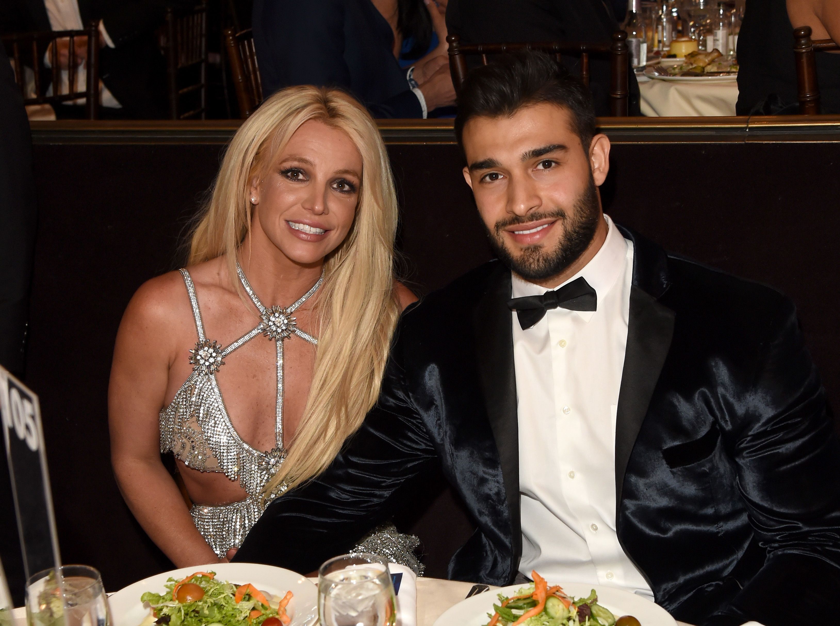 Honoree Britney Spears (L) and Sam Asghari at the 29th Annual GLAAD Media Awards at The Beverly Hilton Hotel on April 12, 2018 | Photo: Getty Images